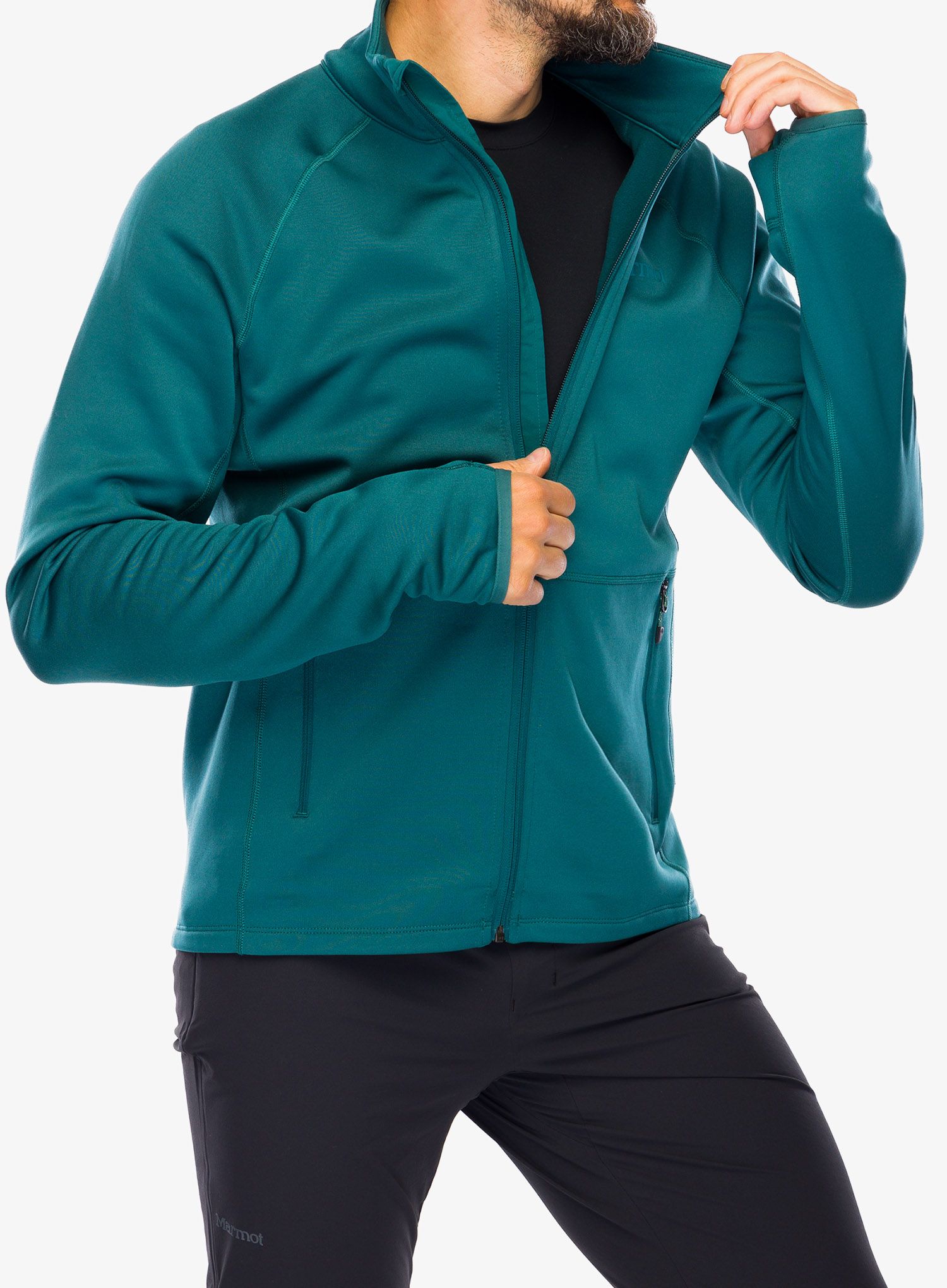 Jopica na zadrgo Marmot Olden Polartec Jacket - dark jungle