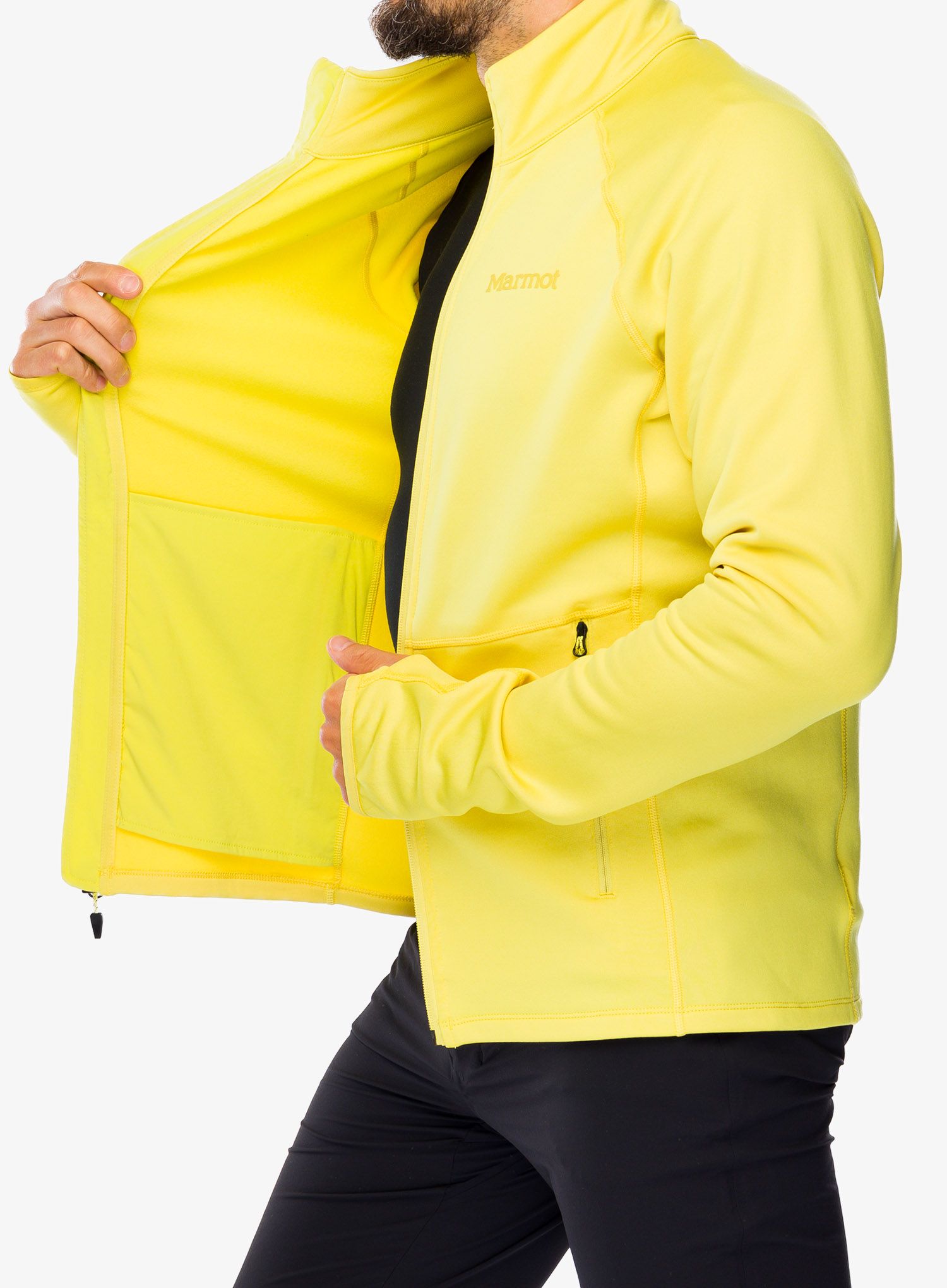 Puloverji brez kapuce Marmot Olden Polartec Jacket - limelight