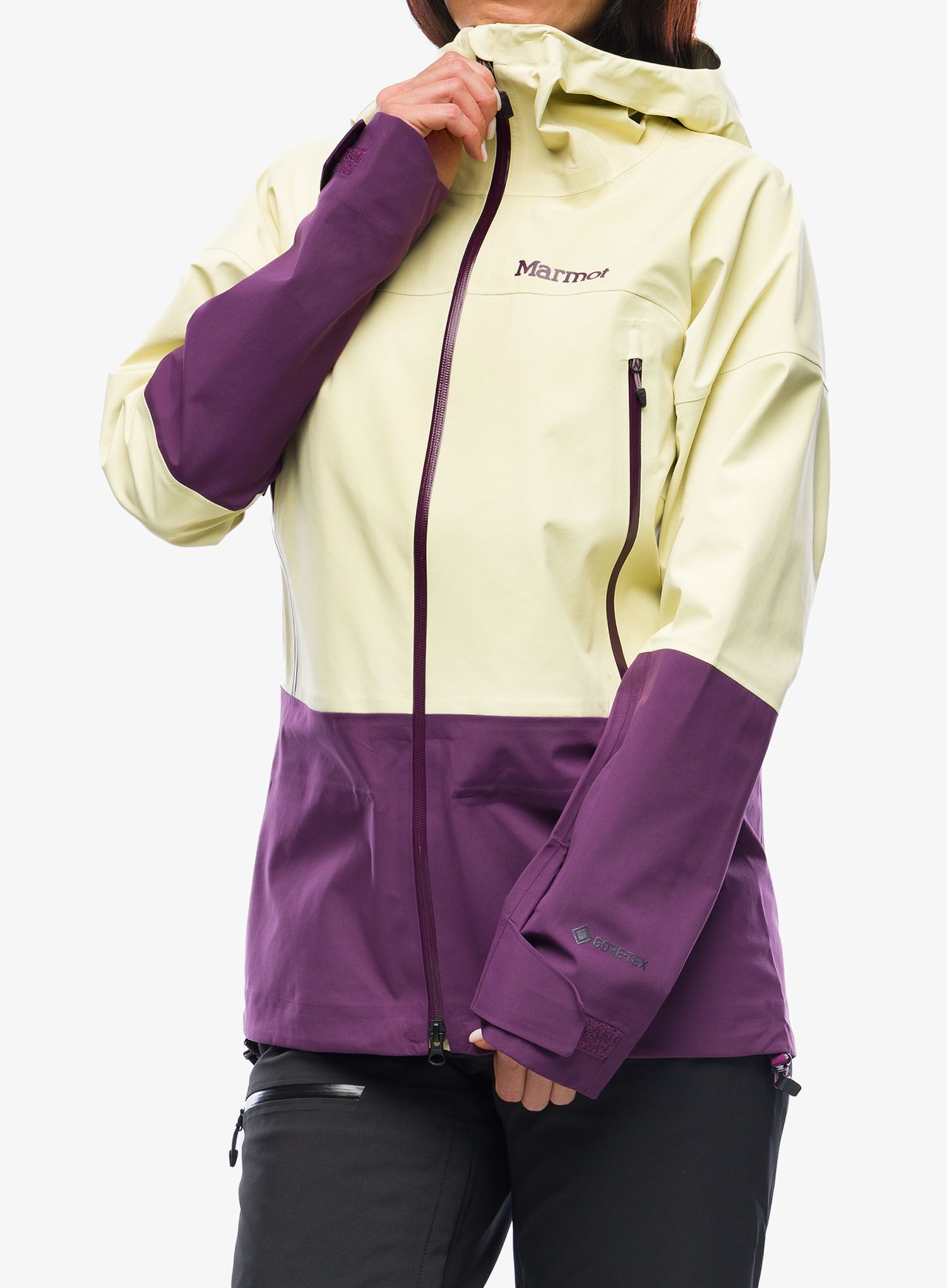 Ženska smučarska jakna Marmot Orion GORE-TEX Jacket - wheat/purple fig
