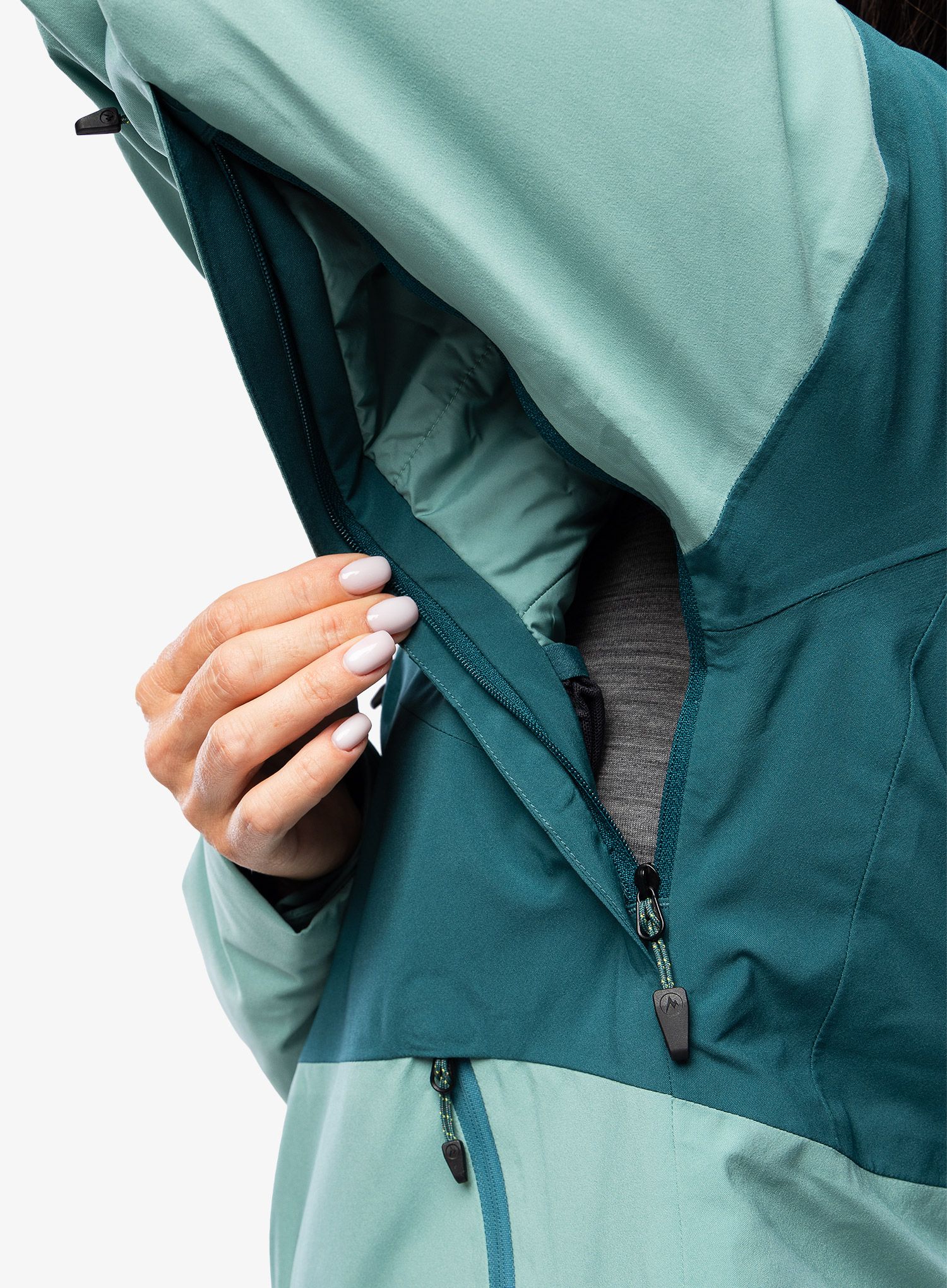 Ženska smučarska jakna Marmot Pace Jacket - dark jungle/blue agave