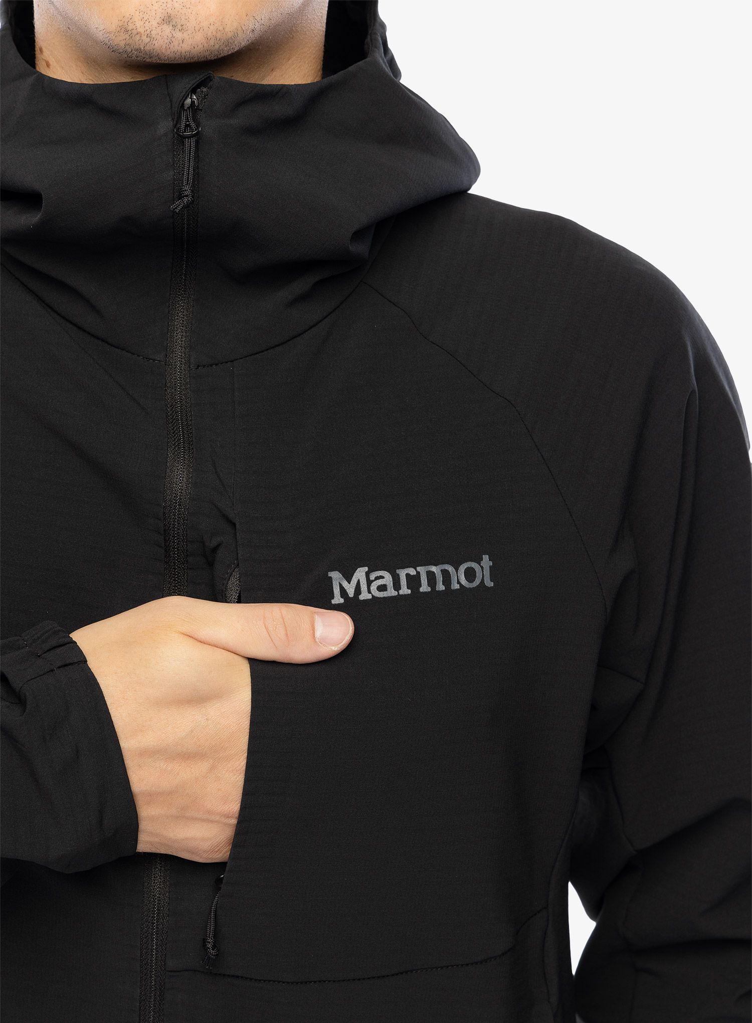 Vetrovka Marmot Pinnacle DriClime Hoody - black
