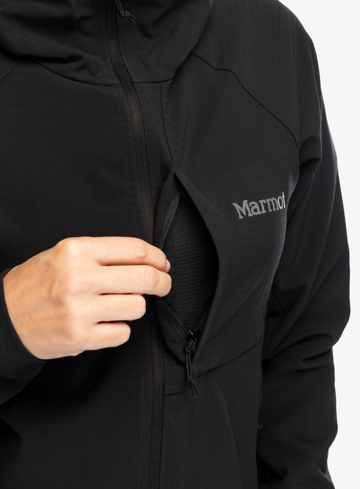 Ženska vetrovka Marmot Pinnacle DriClime Hoody - black