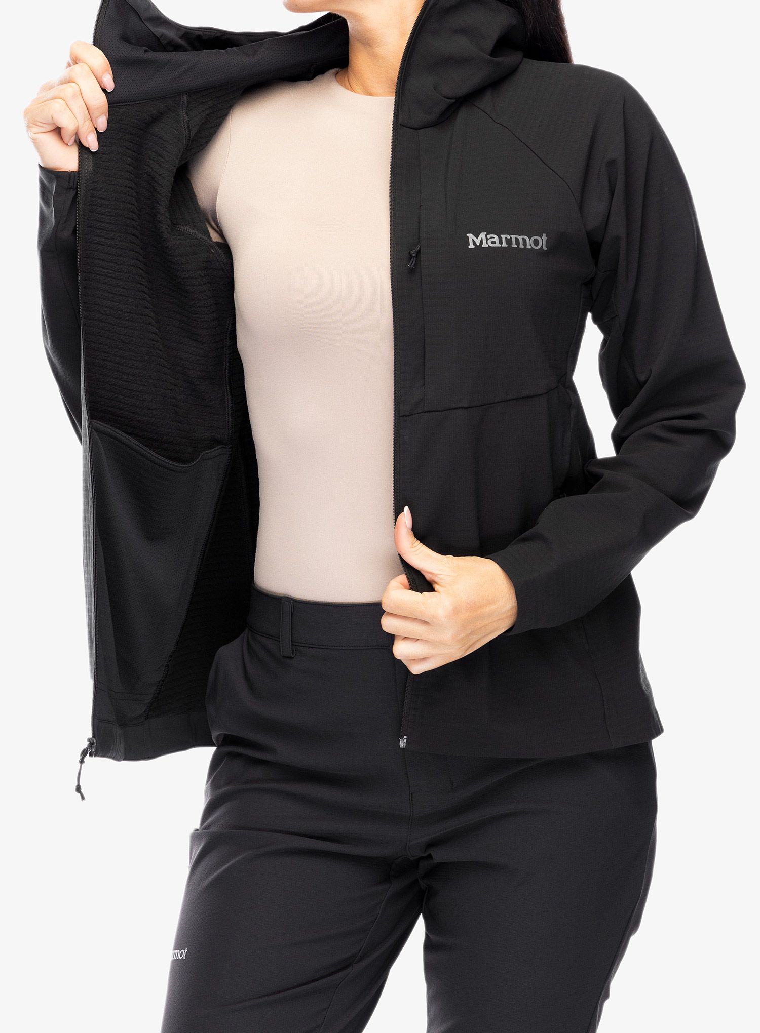 Ženska vetrovka Marmot Pinnacle DriClime Hoody - black