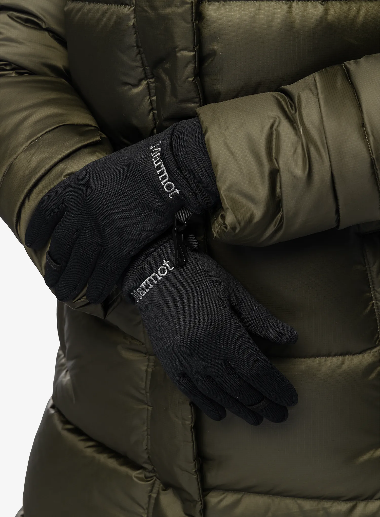 Ženske rokavice Marmot Power Stretch Connect Glove - black/black