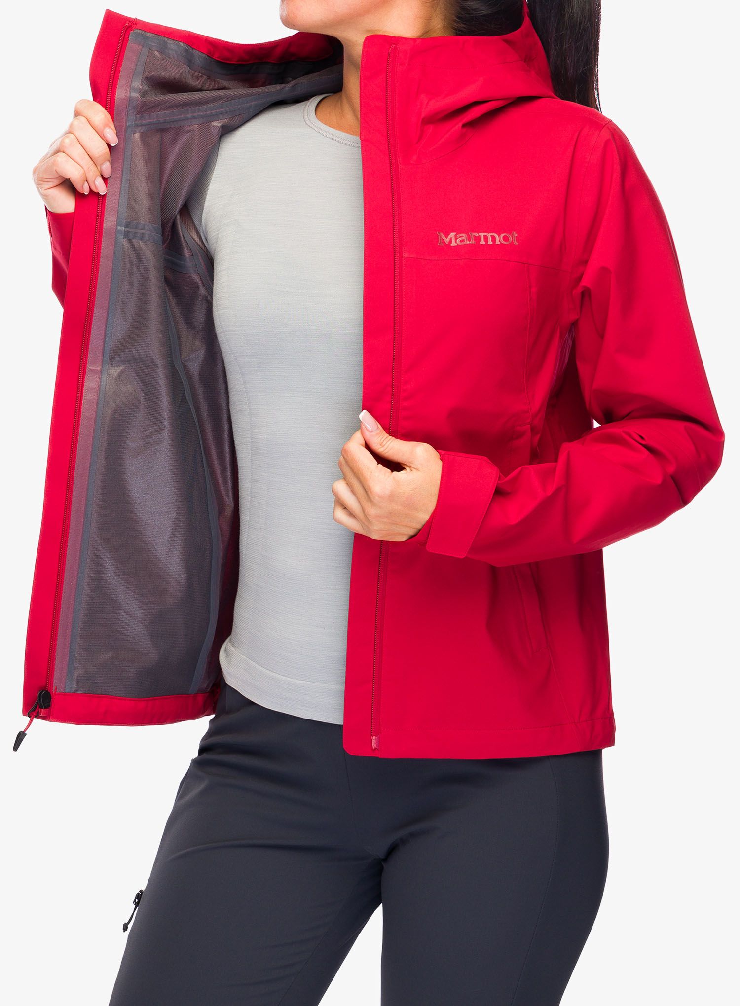 Ženska nepremočljiva jakna Marmot PreCip Eco Pro Jacket - team red