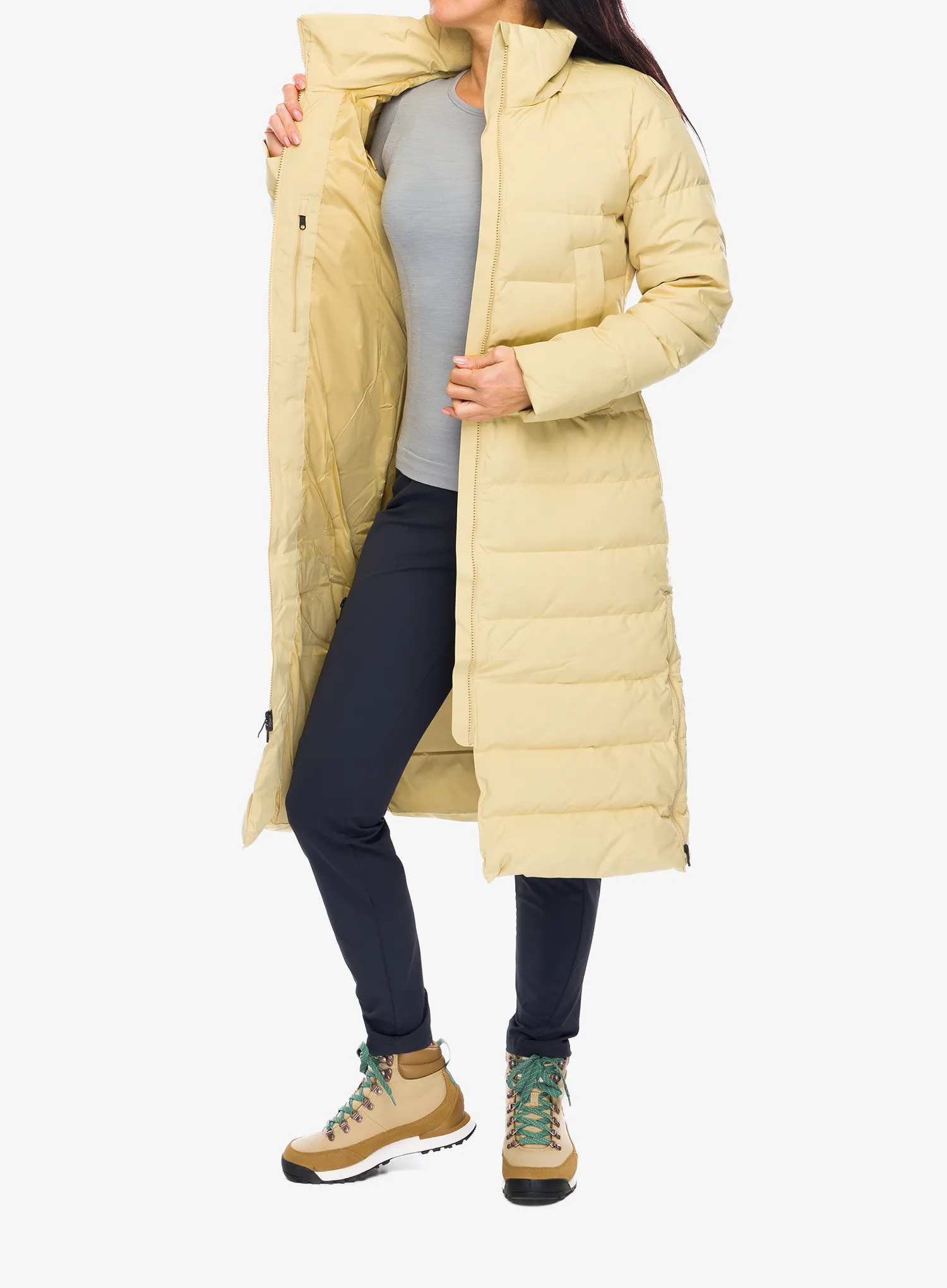 Puhast plašč Marmot Prospect Coat - light oak