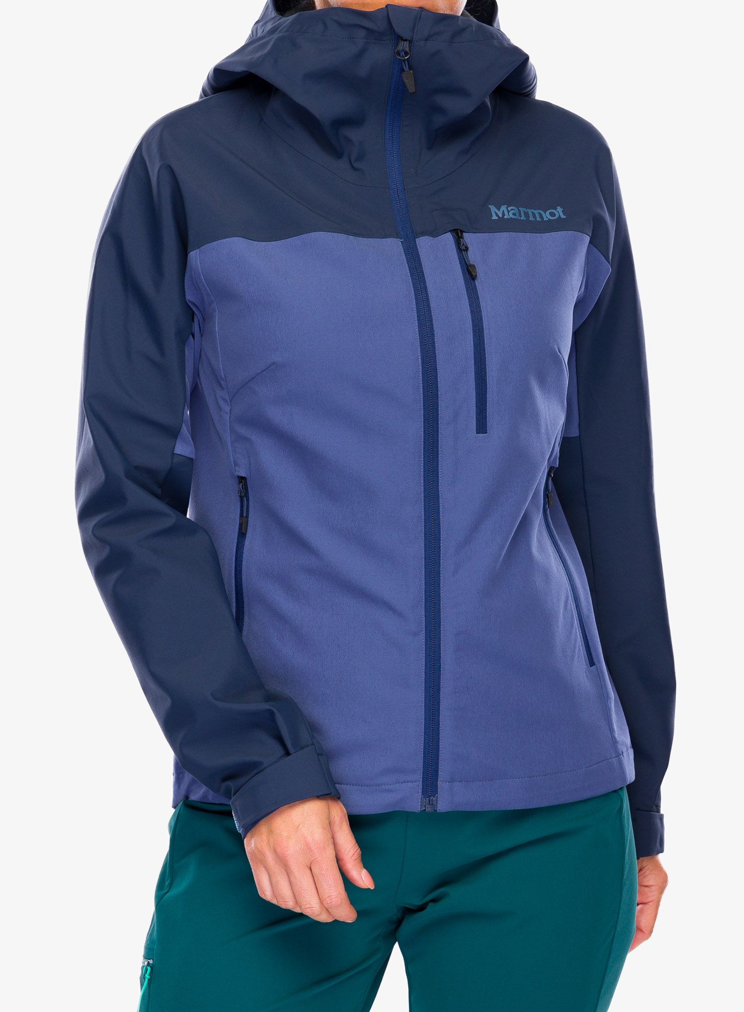 Ženska softshell jakna Marmot ROM Hoody - arctic navy/storm