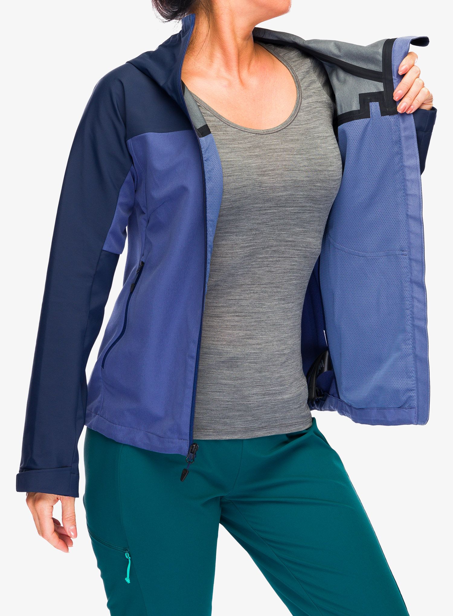 Ženska softshell jakna Marmot ROM Hoody - arctic navy/storm