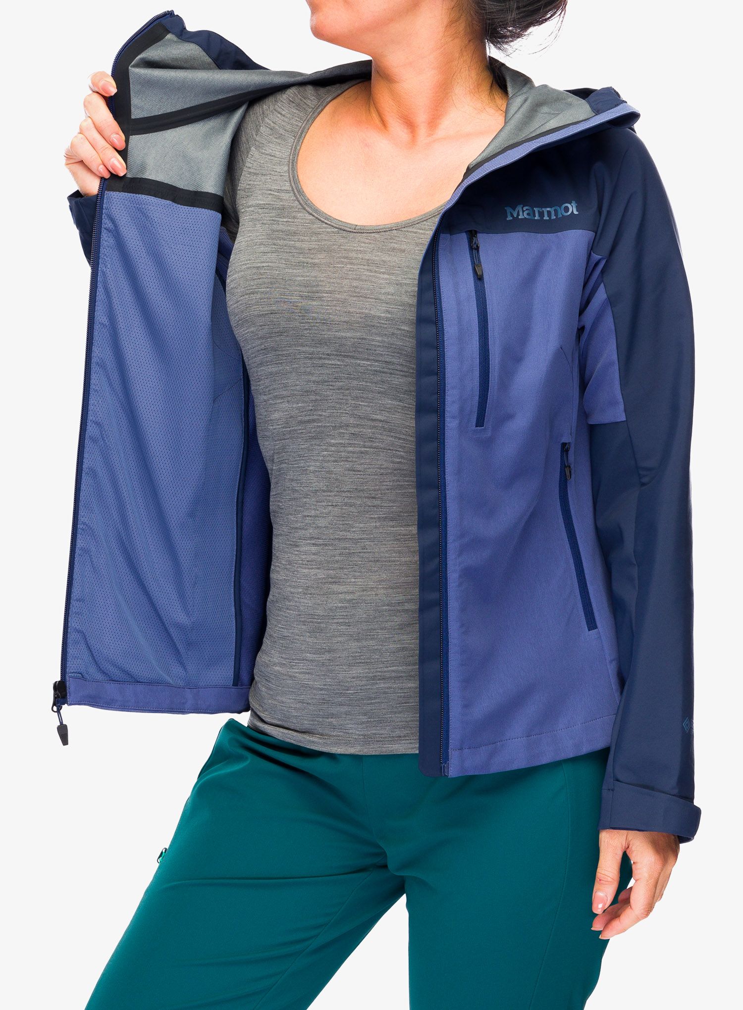Ženska softshell jakna Marmot ROM Hoody - arctic navy/storm