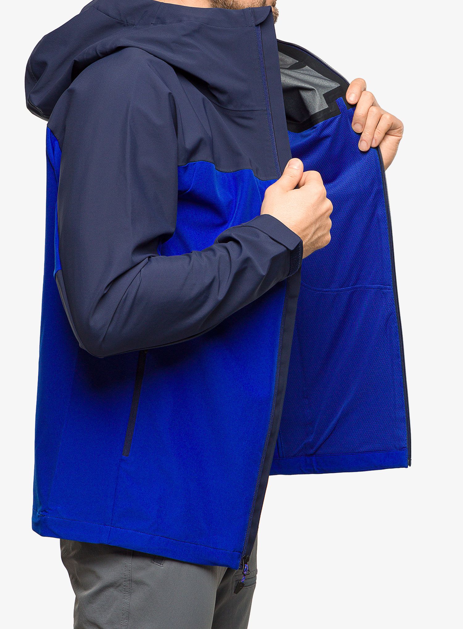 Softshell jakna Marmot ROM Hoody - dark azure/arctic navy