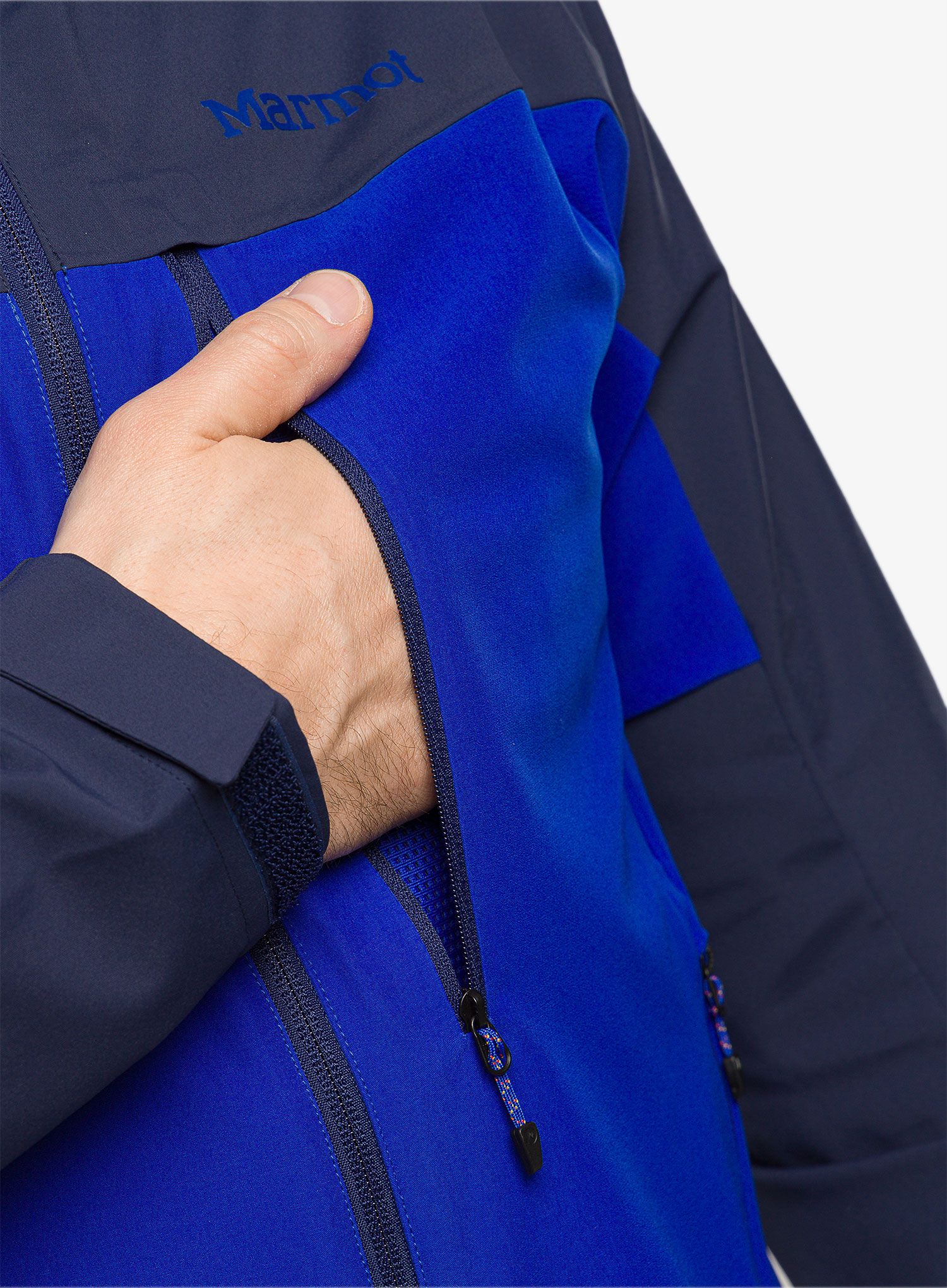 Softshell jakna Marmot ROM Hoody - dark azure/arctic navy
