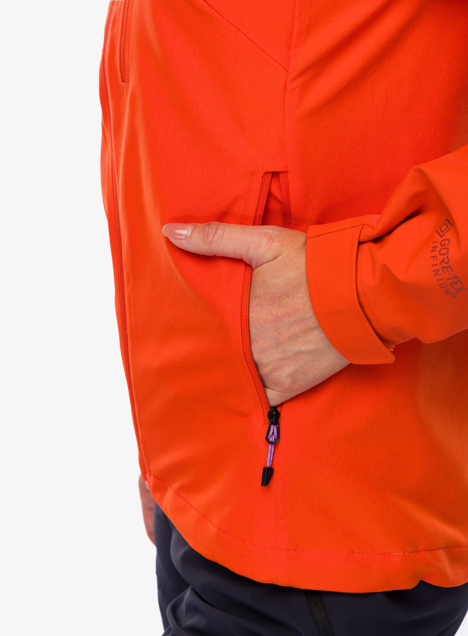Ženska softshell jakna Marmot ROM Hoody - red sun