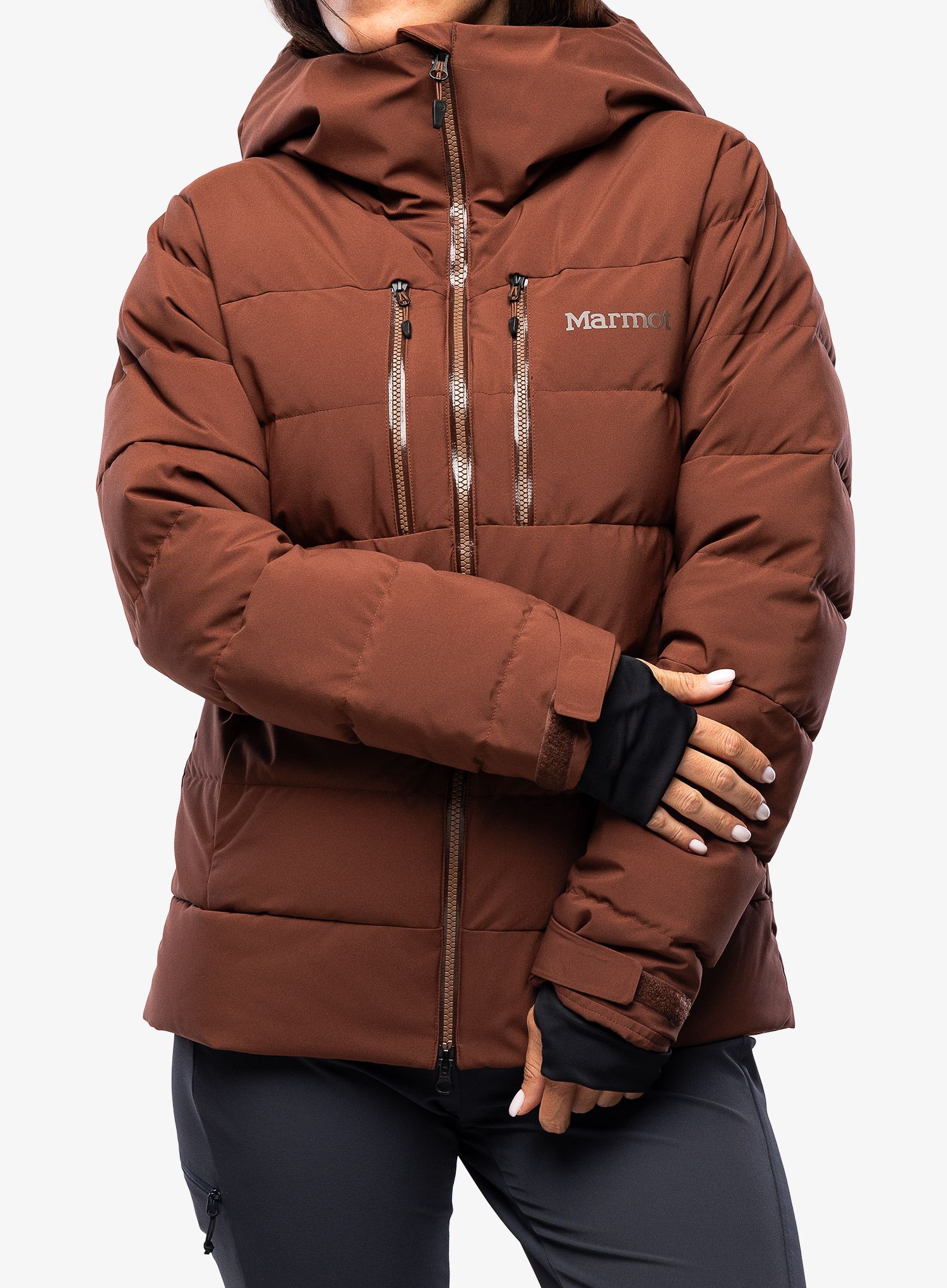 Ženska smučarska jakna Marmot Slingshot Jacket - chocolate