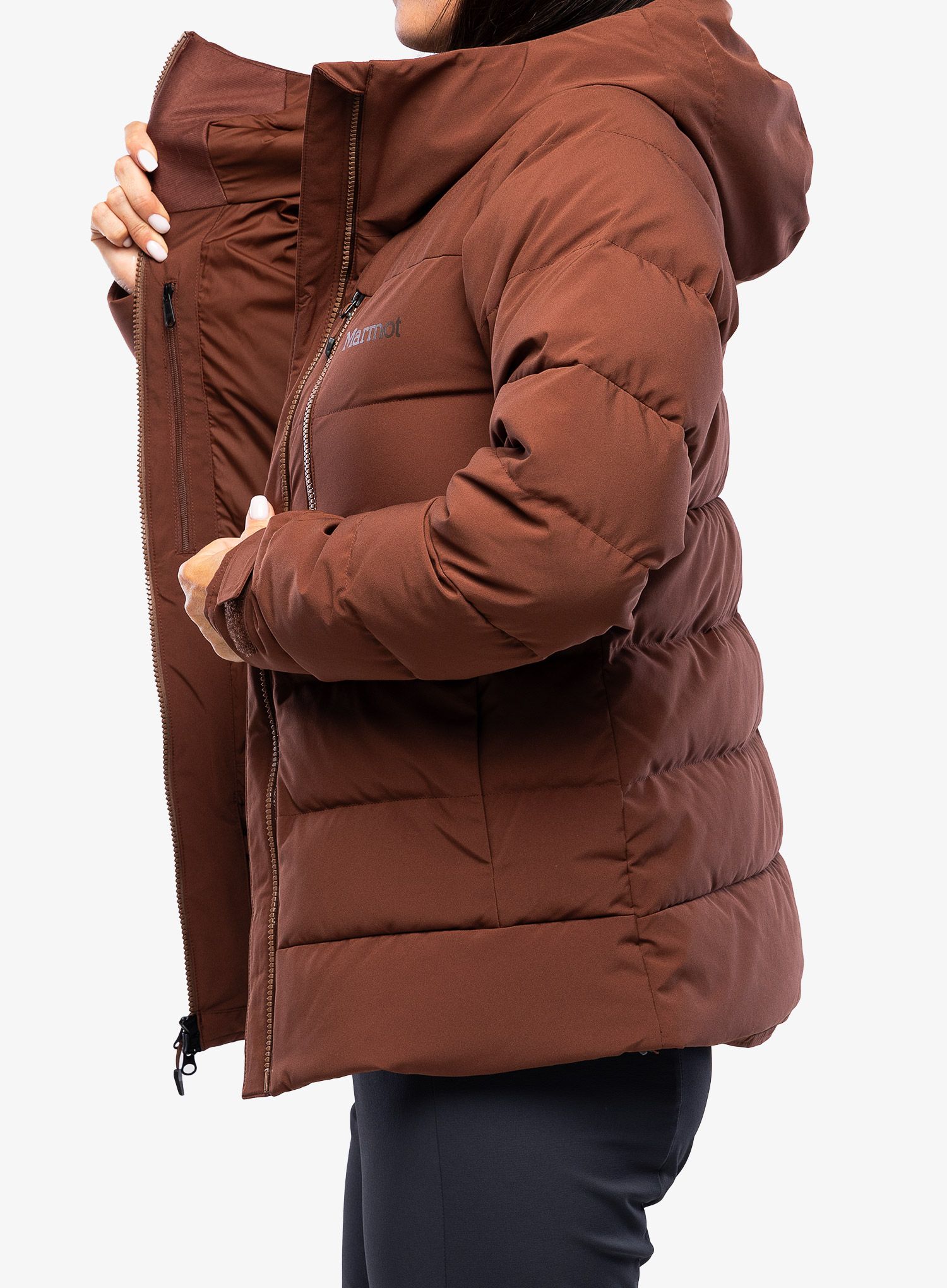 Ženska smučarska jakna Marmot Slingshot Jacket - chocolate