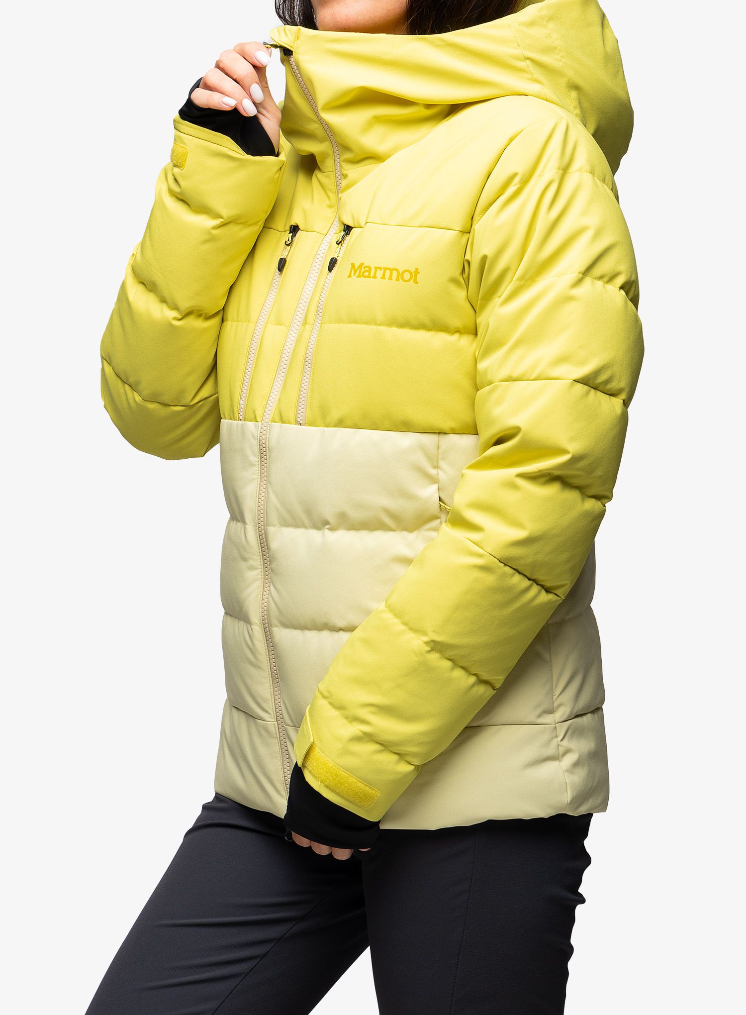 Ženska puhovka Marmot Slingshot Jacket - limelight/wheat