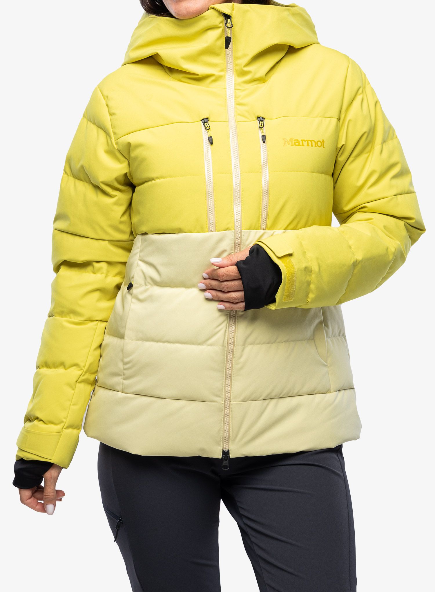 Ženska puhovka Marmot Slingshot Jacket - limelight/wheat