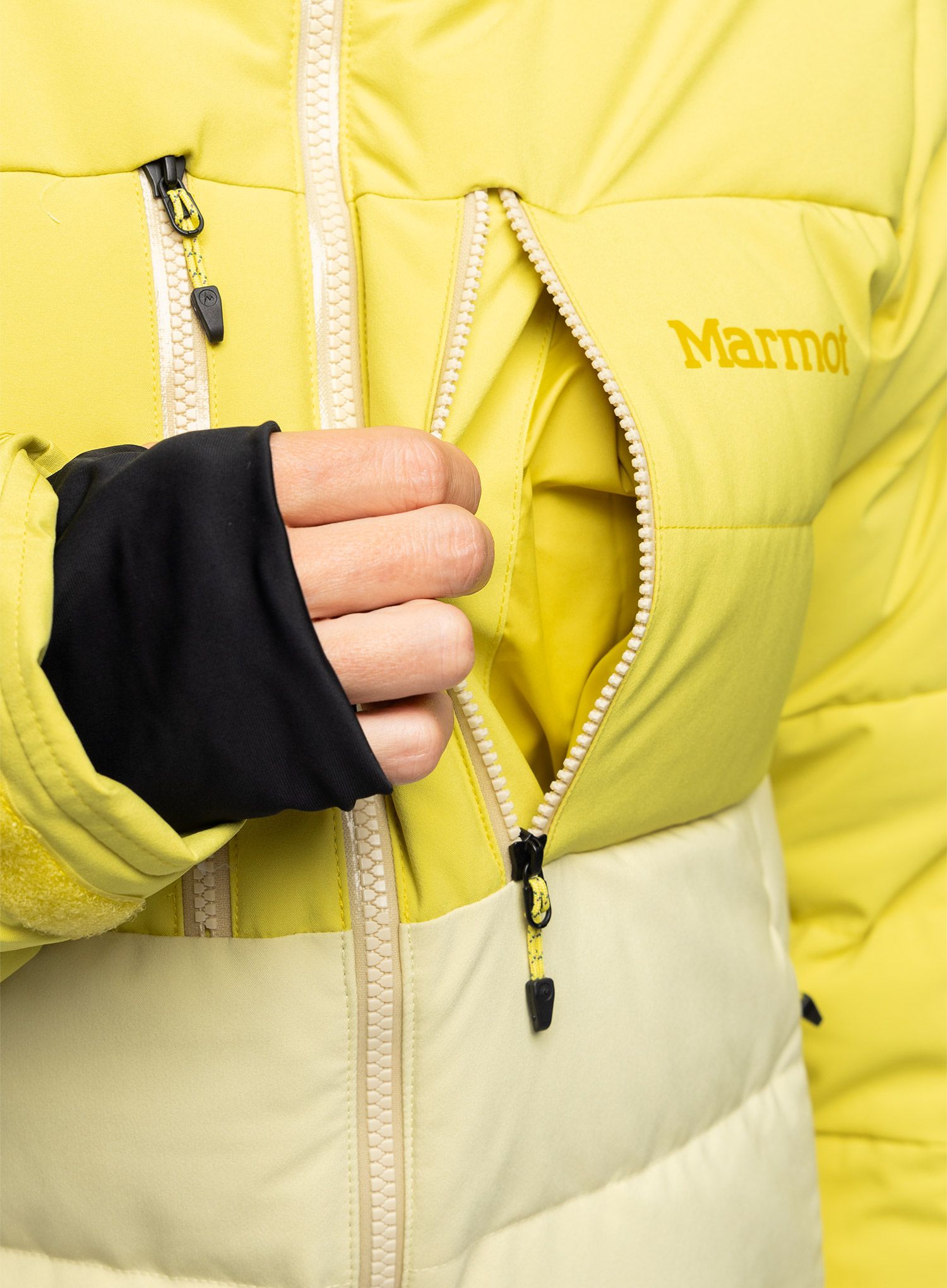Ženska puhovka Marmot Slingshot Jacket - limelight/wheat