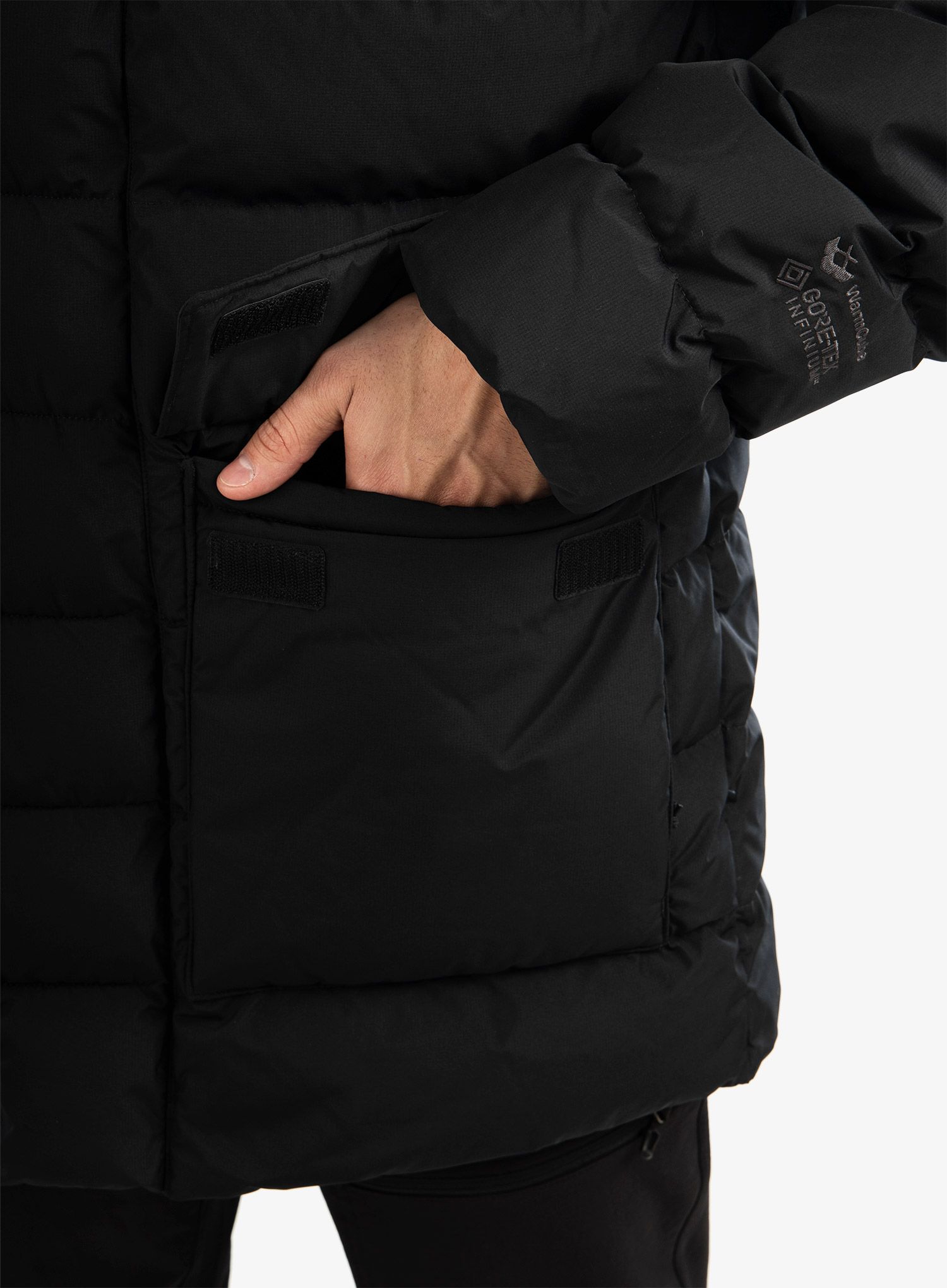 Puhast plašč Marmot WarmCube GORE-TEX Golden Mantle Jacket - black