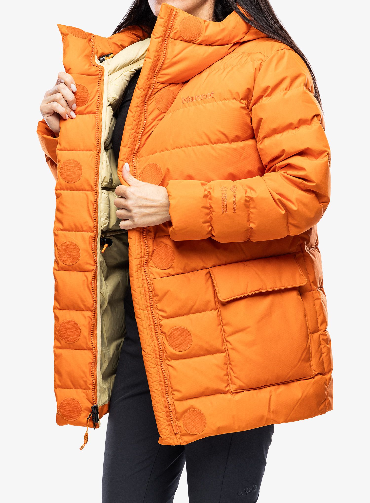 Ženski plašč Marmot WarmCube GORE-TEX Golden Mantle Jacket - tangelo