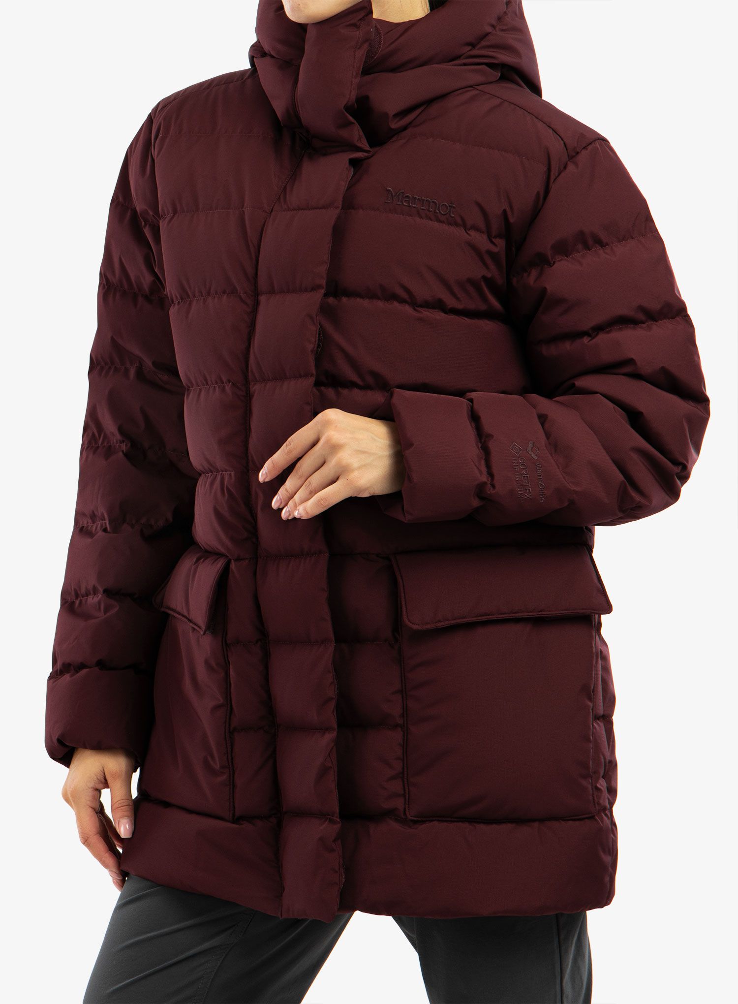 Ženski plašč Marmot WarmCube GORE-TEX Golden Mantle Jacket - port royal