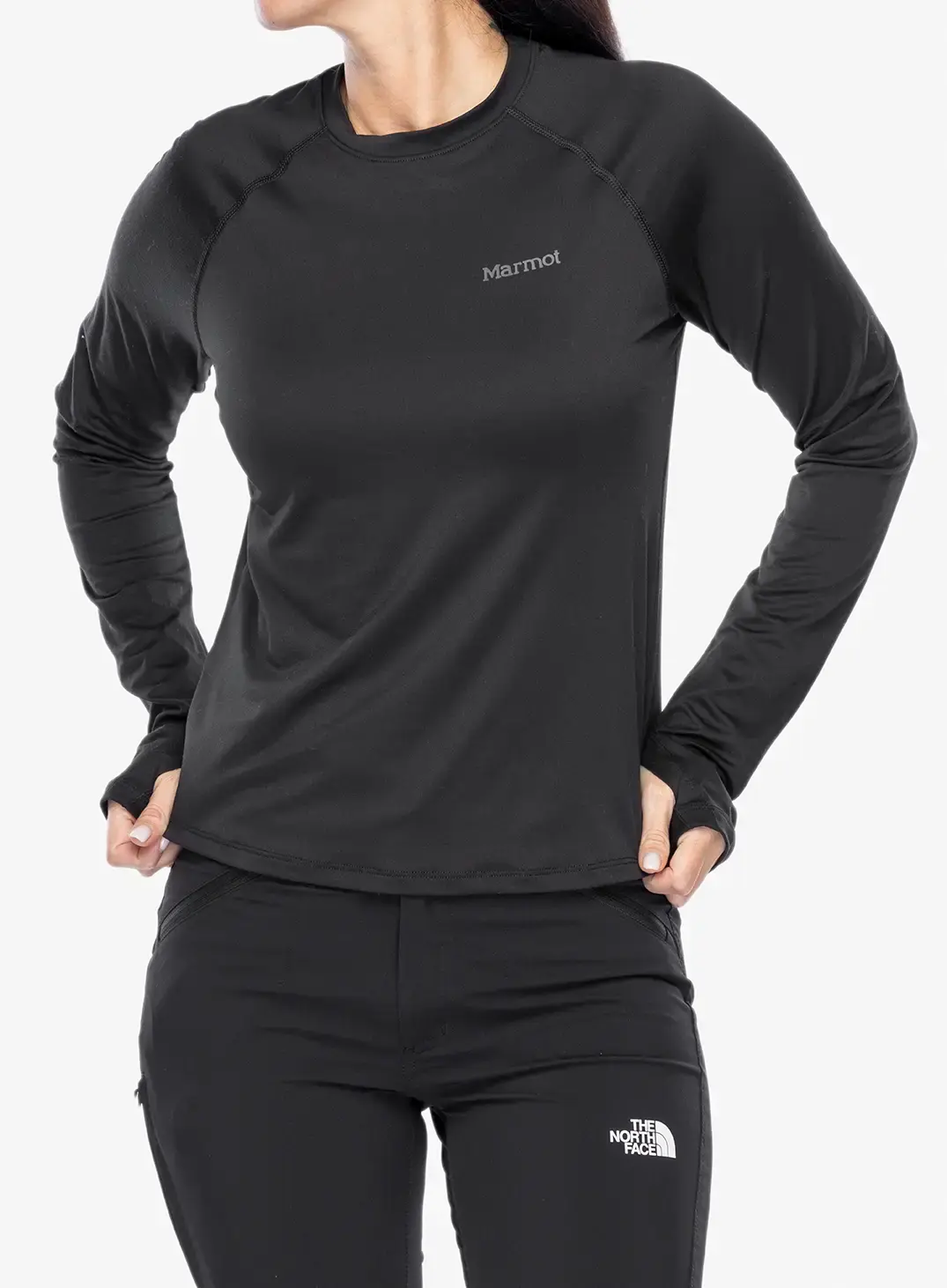 Ženska jopica brez kapuce Marmot Windridge LS - black