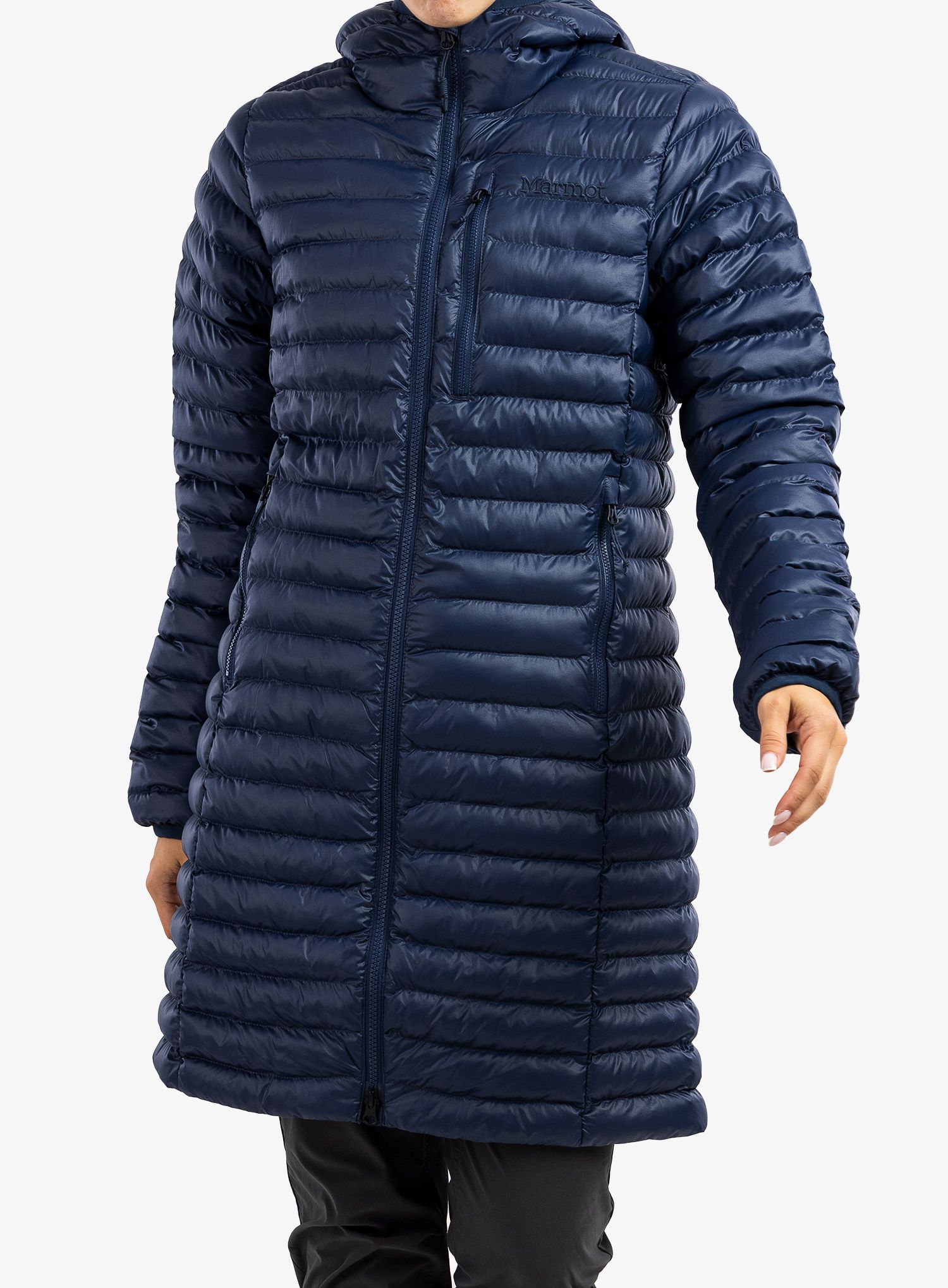 Ženski plašč Marmot Echo Featherless Long Jacket - arctic navy shiny
