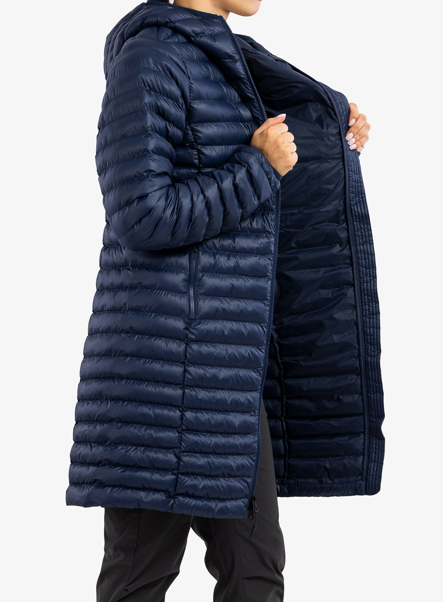 Ženski plašč Marmot Echo Featherless Long Jacket - arctic navy shiny