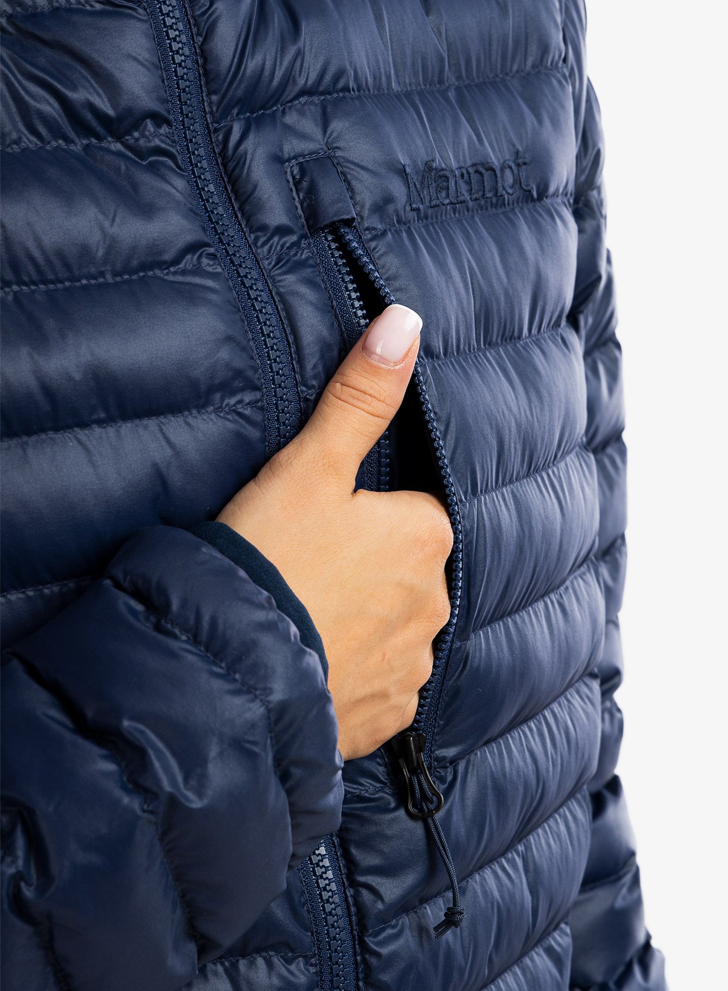 Ženski plašč Marmot Echo Featherless Long Jacket - arctic navy shiny