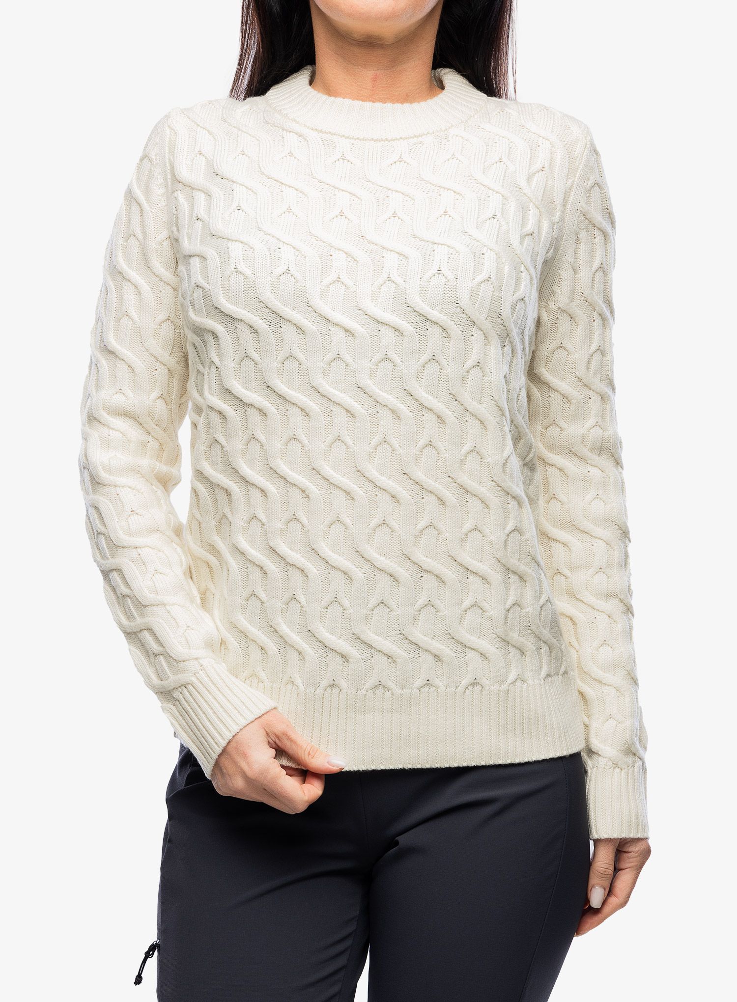 Ženski pulover Icebreaker Merino Cable Knit Crewe Sweater - undyed