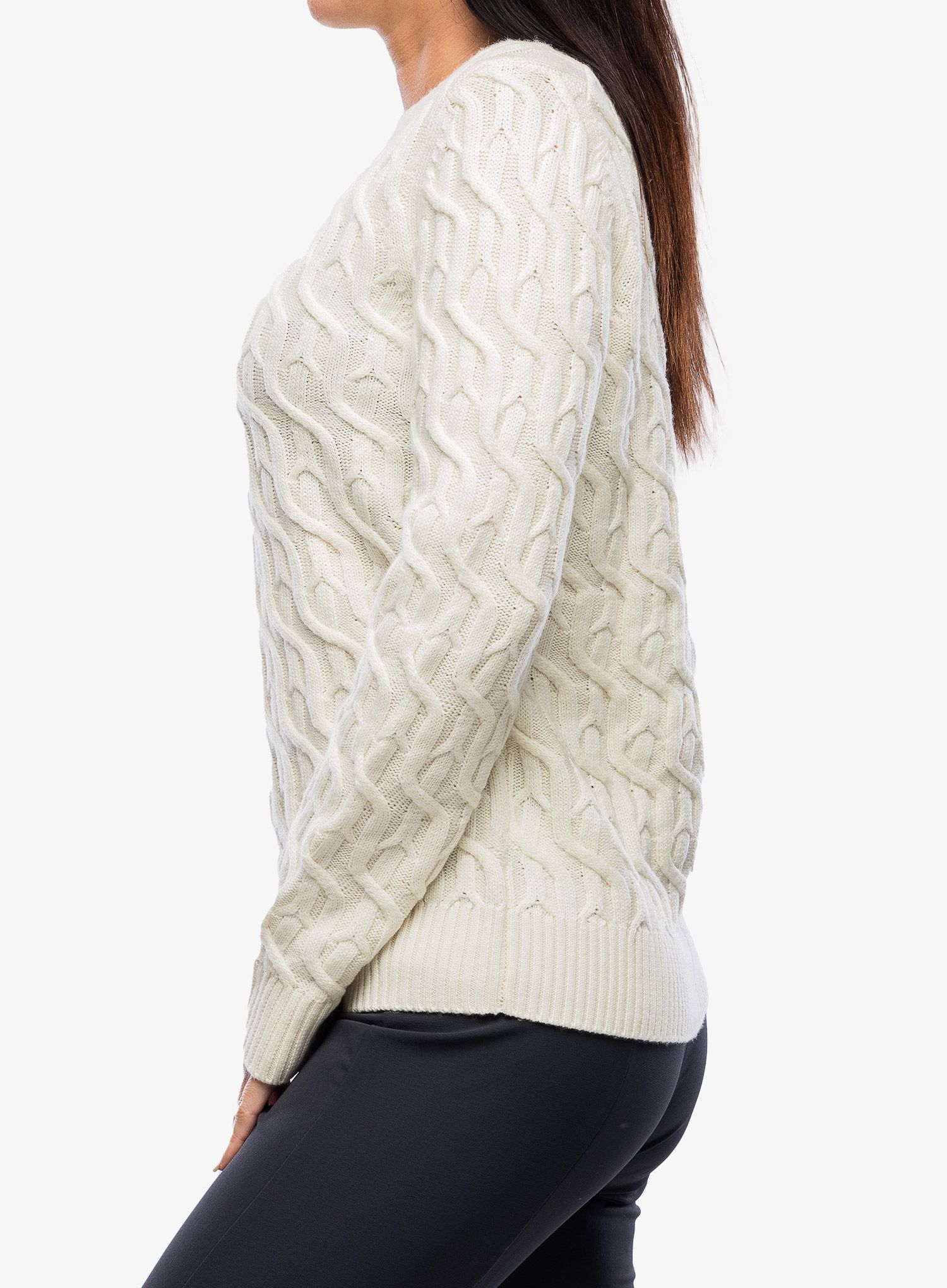 Ženski pulover Icebreaker Merino Cable Knit Crewe Sweater - undyed