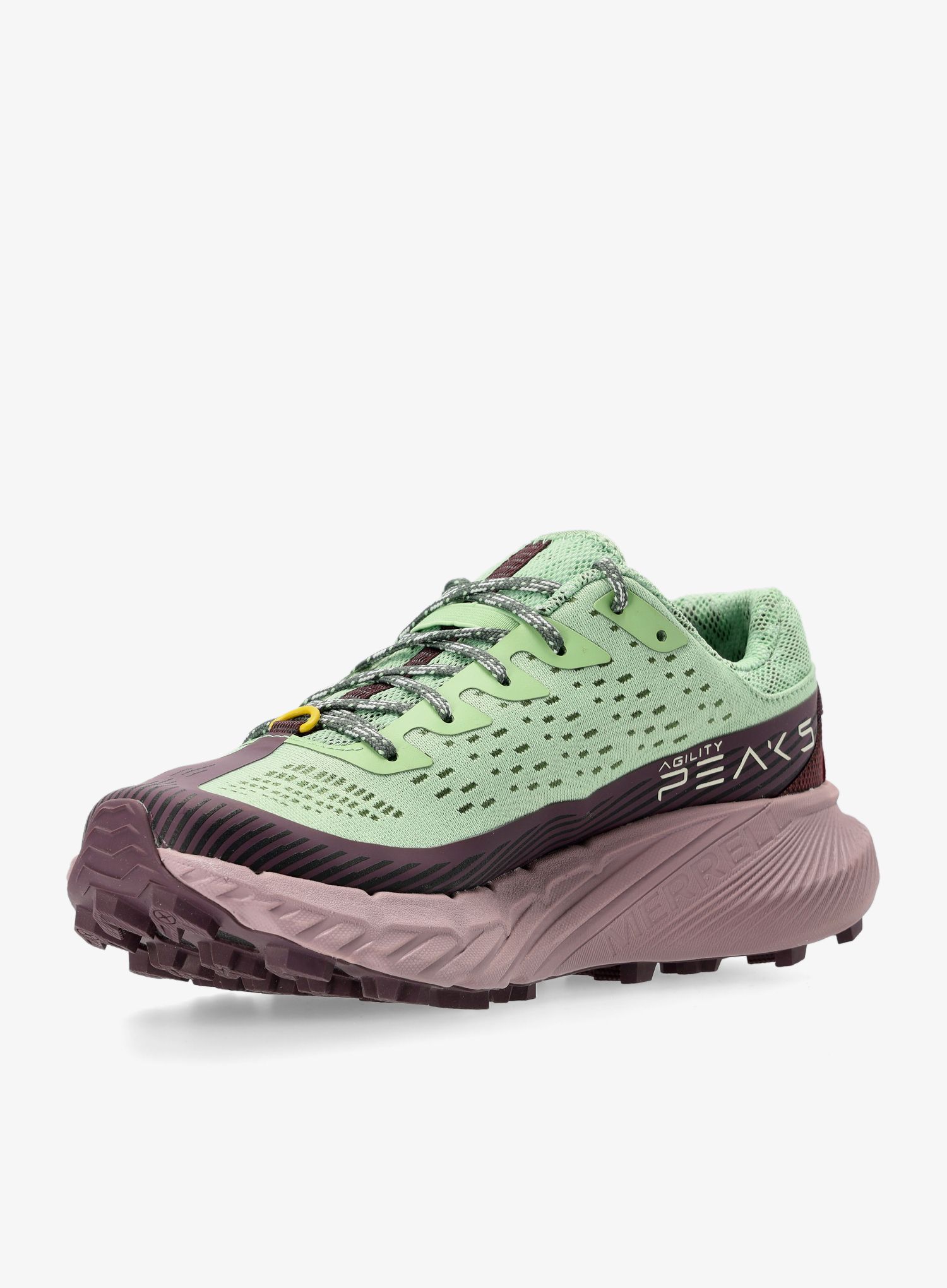 Ženski tekaški čevlji Merrell Agility Peak 5 - pear/burgundy