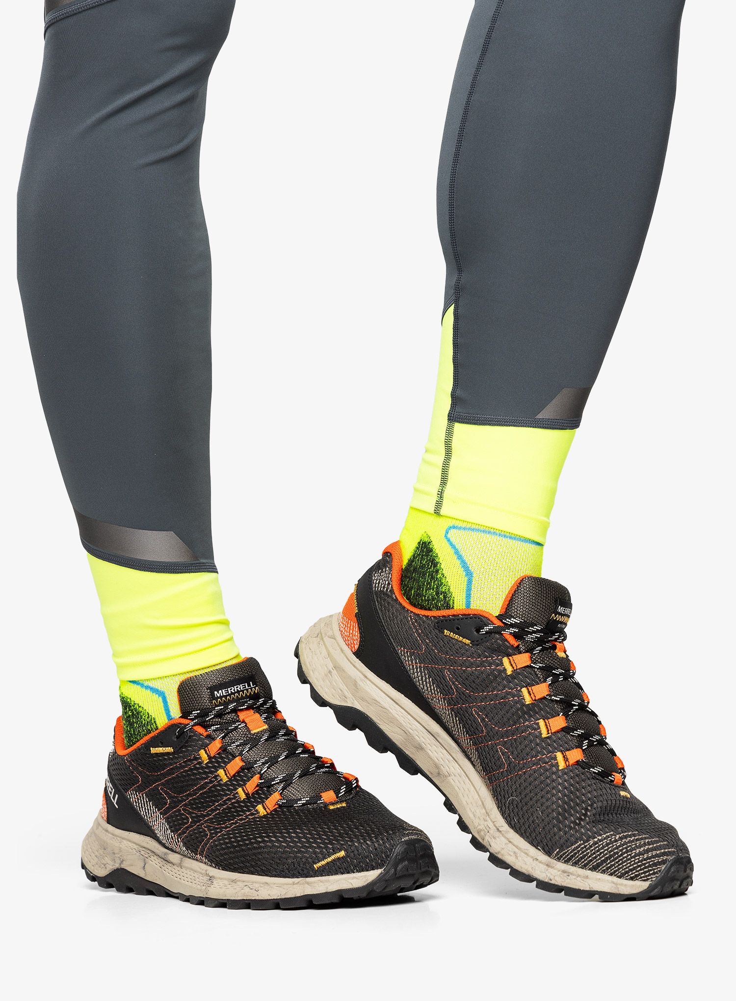 Moški tekaški čevlji Merrell Fly Strike - black/tangerine