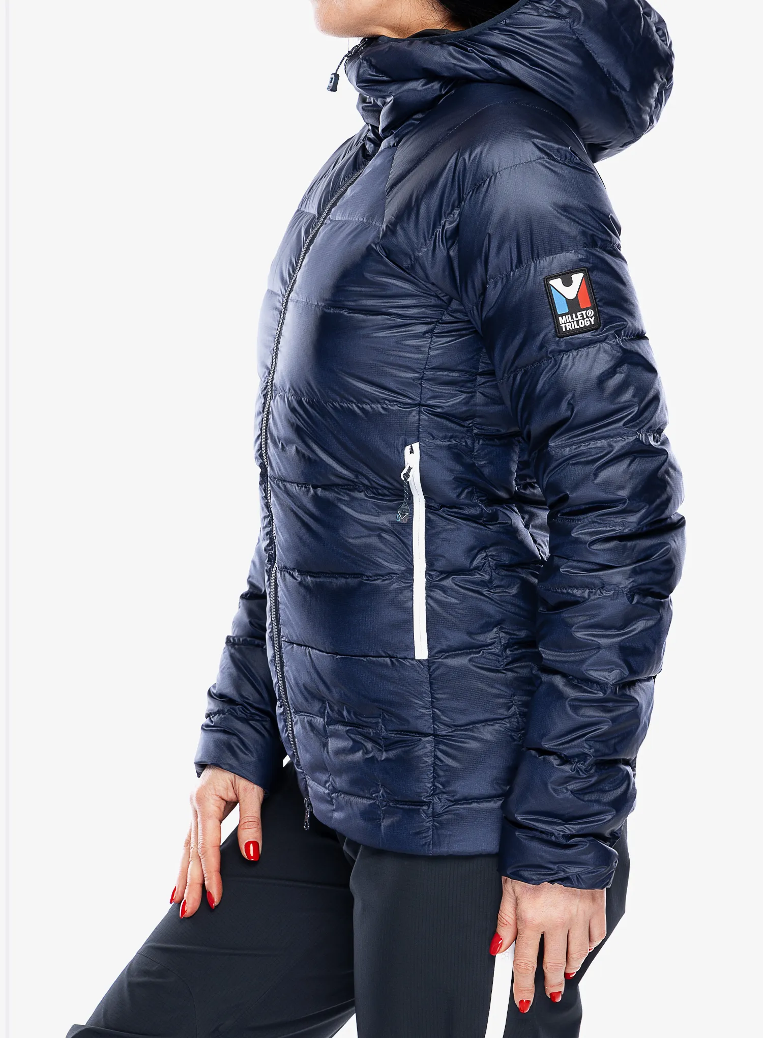 Ženska puhovka Millet Trilogy Icon Down Hooded - saphir
