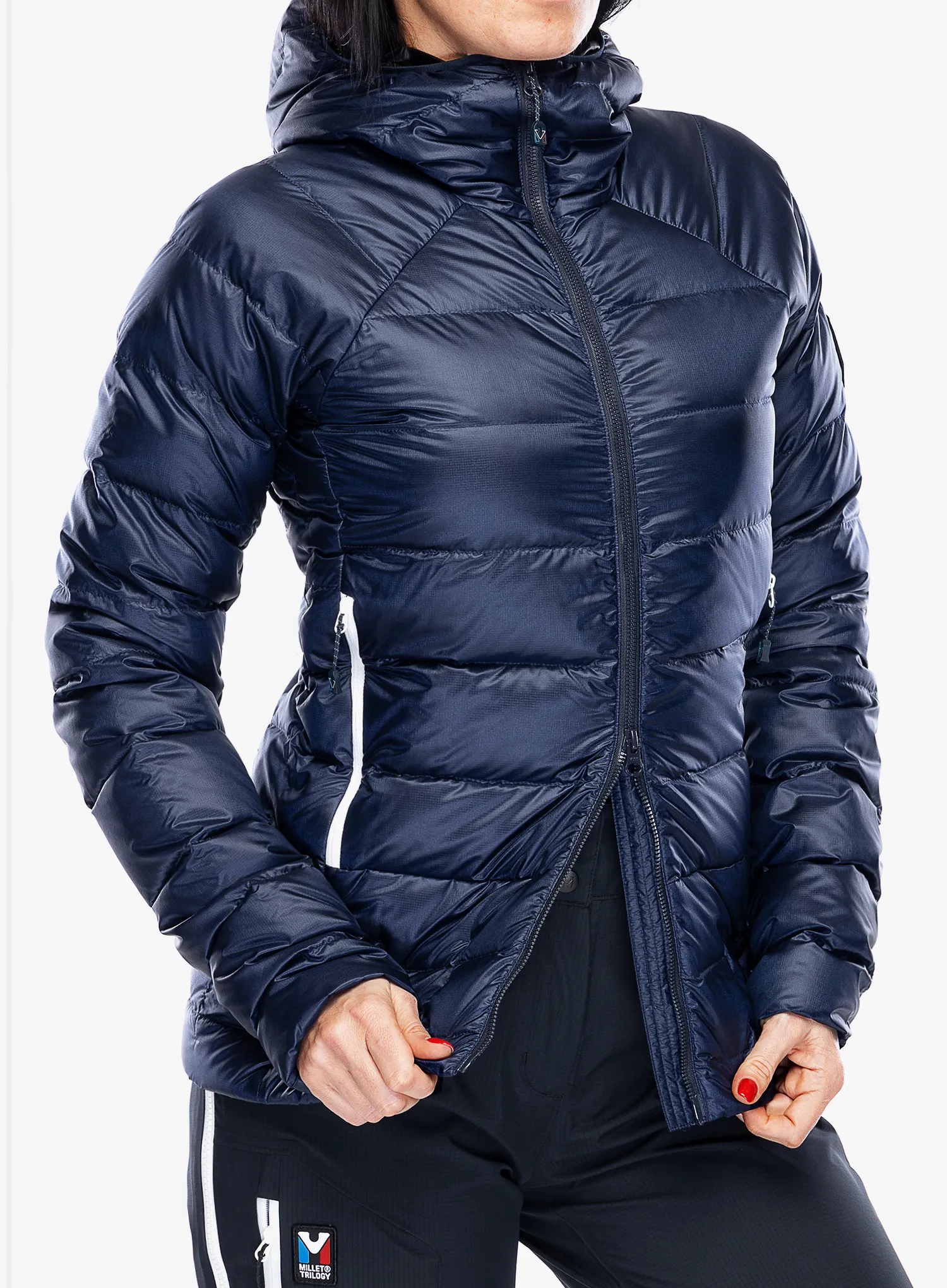 Ženska puhovka Millet Trilogy Icon Down Hooded - saphir