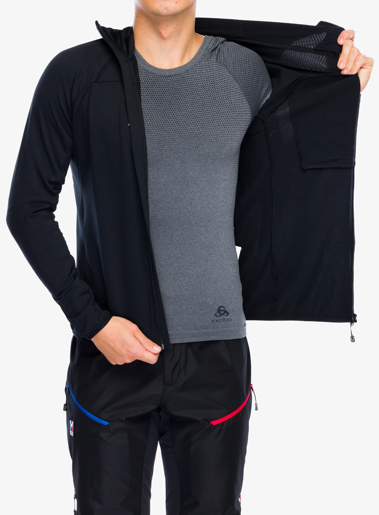 Flis Millet Trilogy Light Grid Hoodie - black