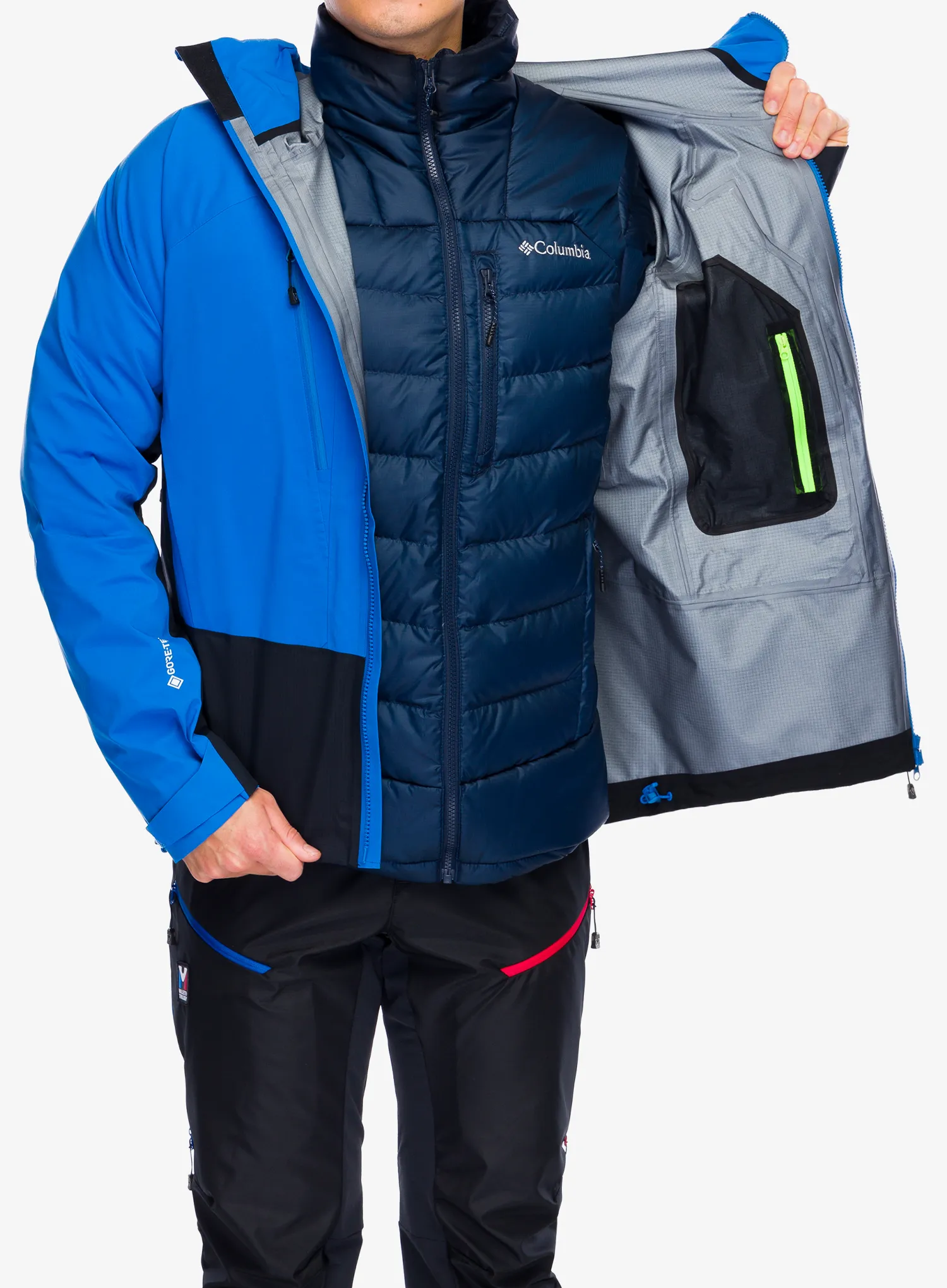 Nepremočljiva jakna Millet Trilogy V Icon GTX Pro Jacket - black/icon blue