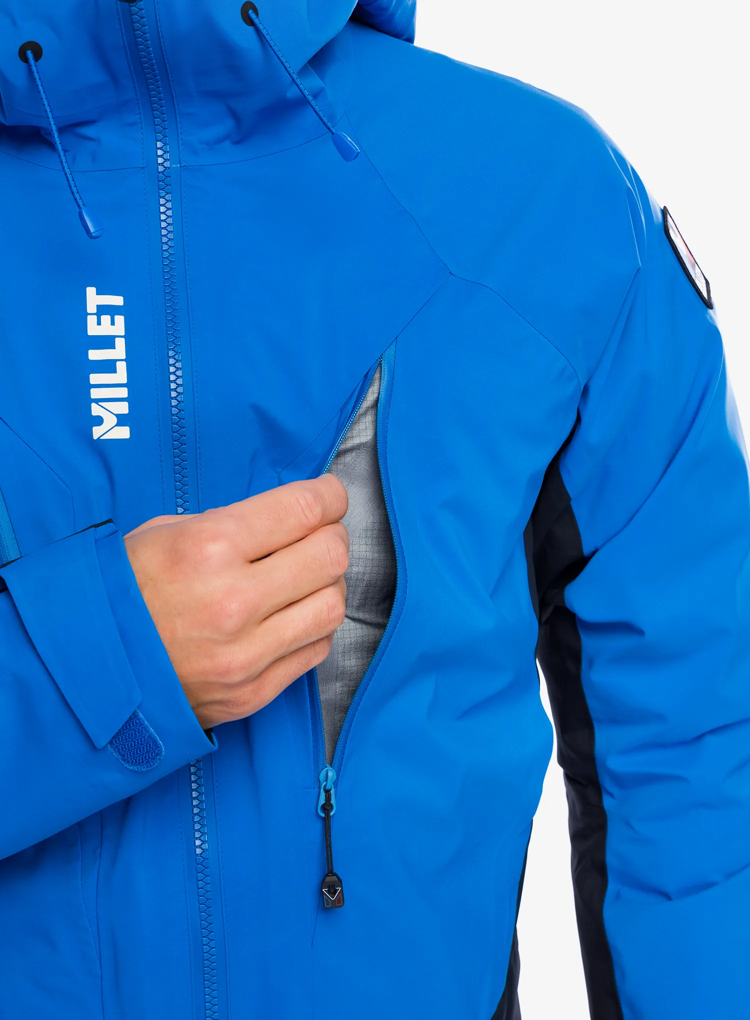Nepremočljiva jakna Millet Trilogy V Icon GTX Pro Jacket - black/icon blue