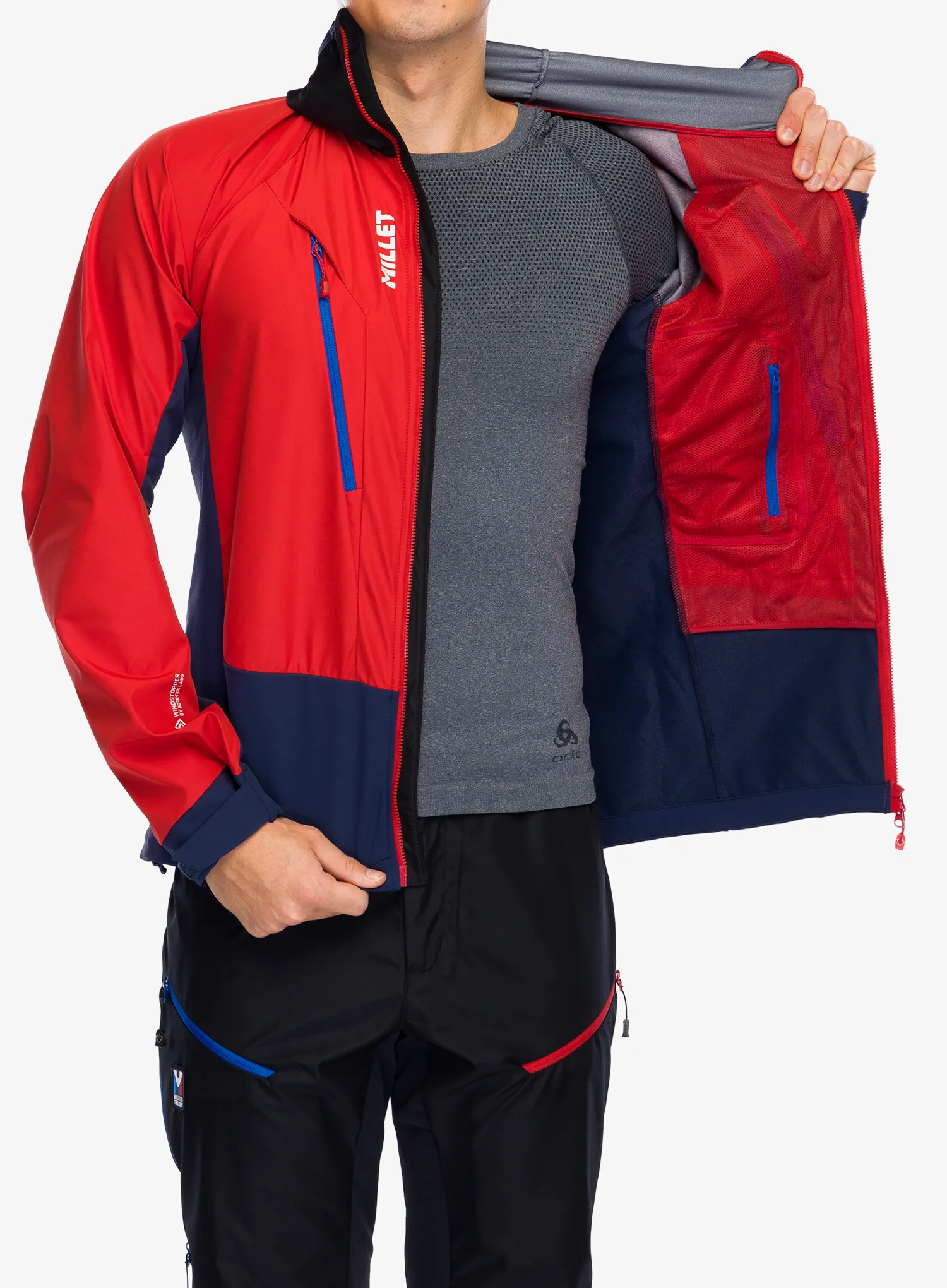Softshell Millet Trilogy V Icon INFINIUM Jacket - saphir/rouge
