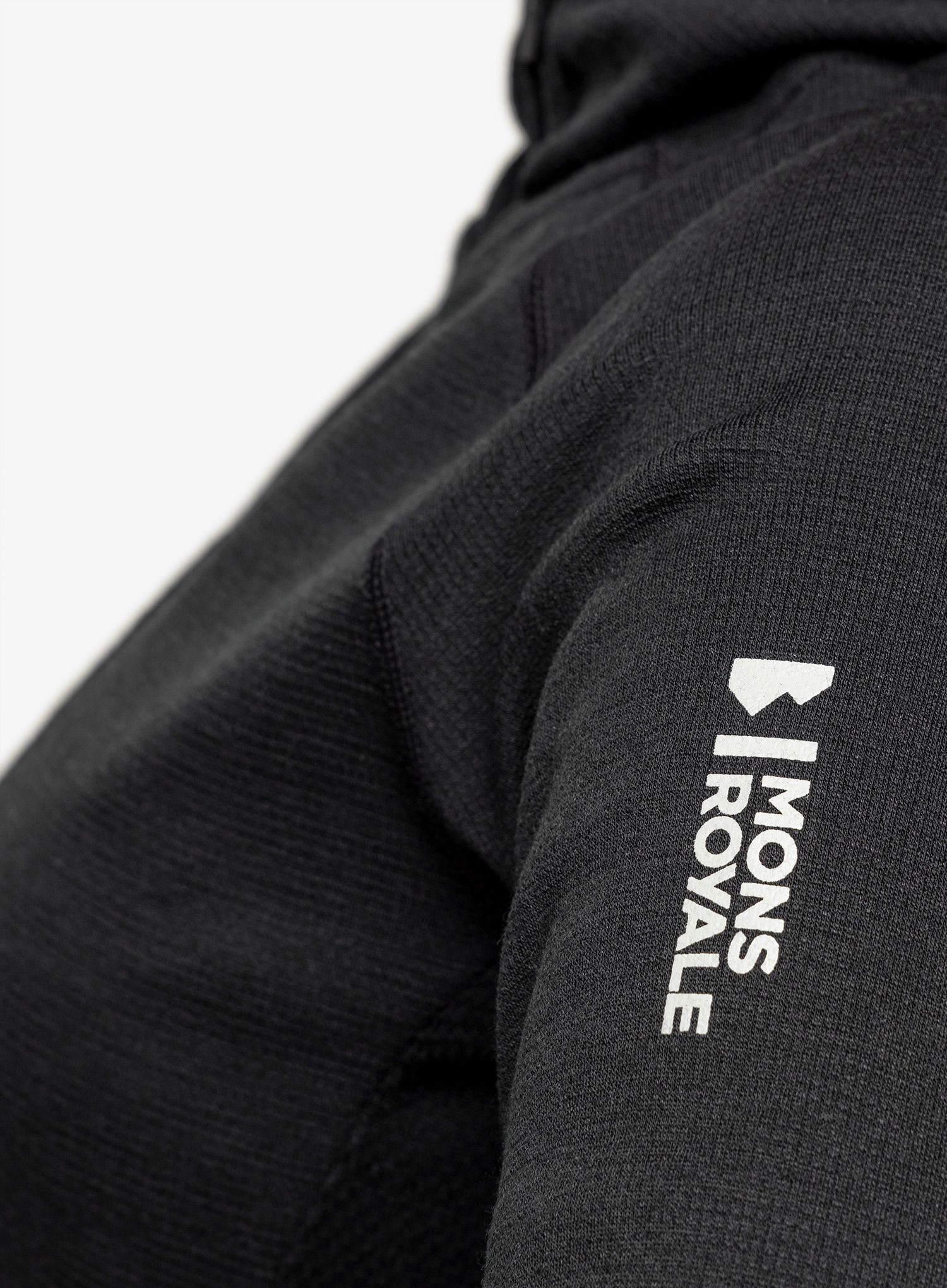 Ženska jopica Mons Royale Approach Merino Gridlock Hoody - black/pip