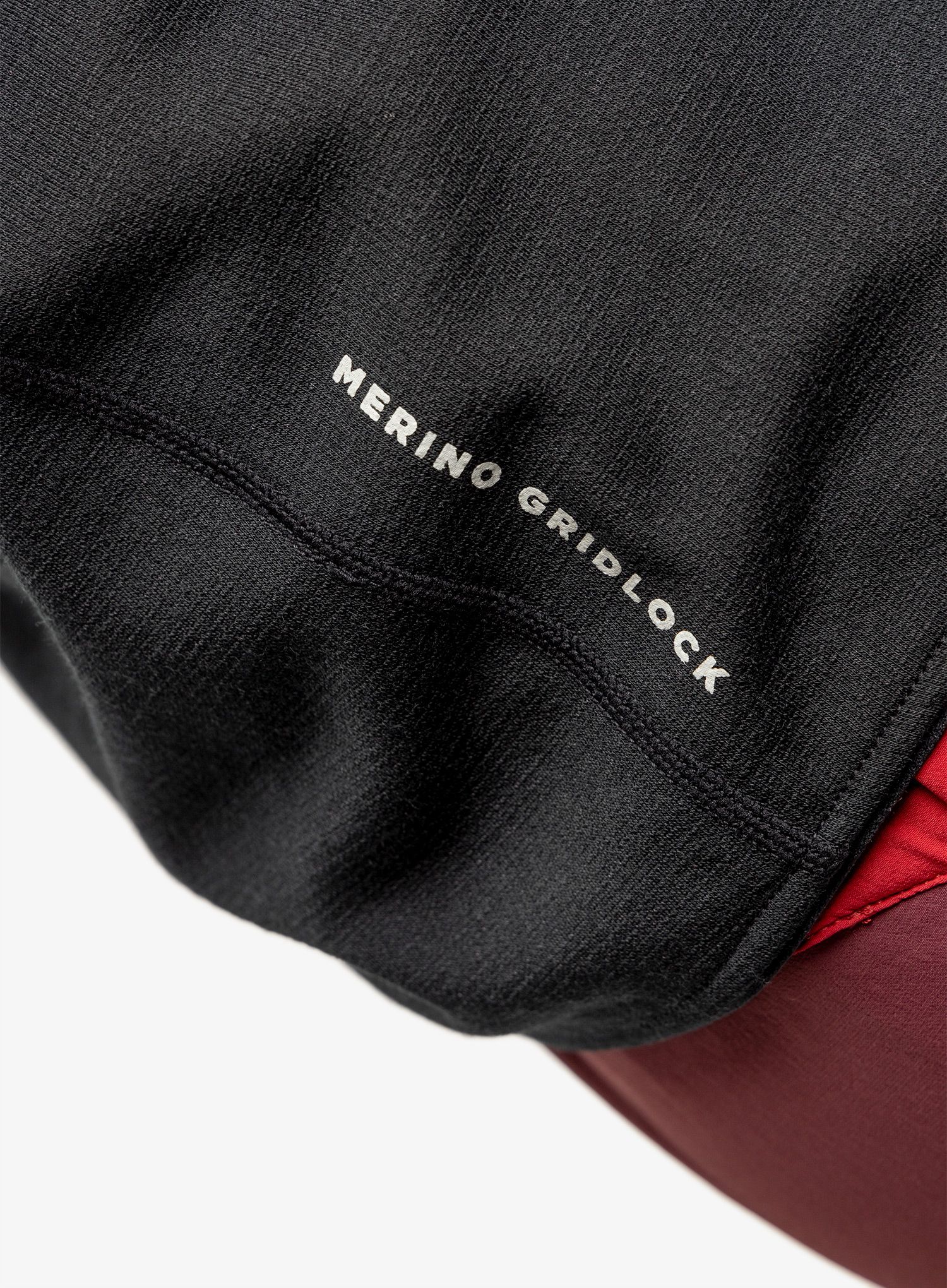 Ženska jopica Mons Royale Approach Merino Gridlock Hoody - black/pip