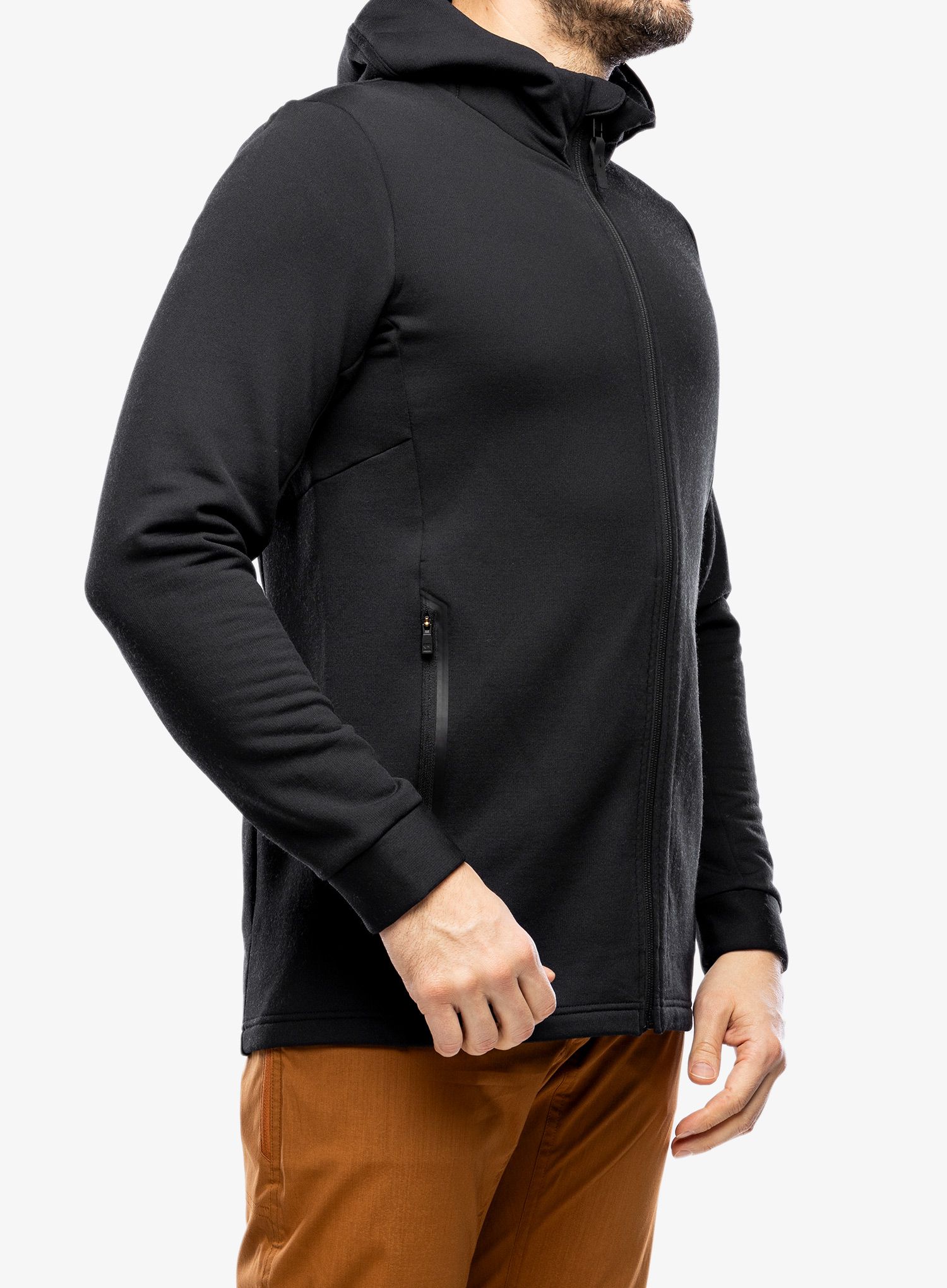 Flis Mons Royale Arcadia Merino Fleece Hoody - black