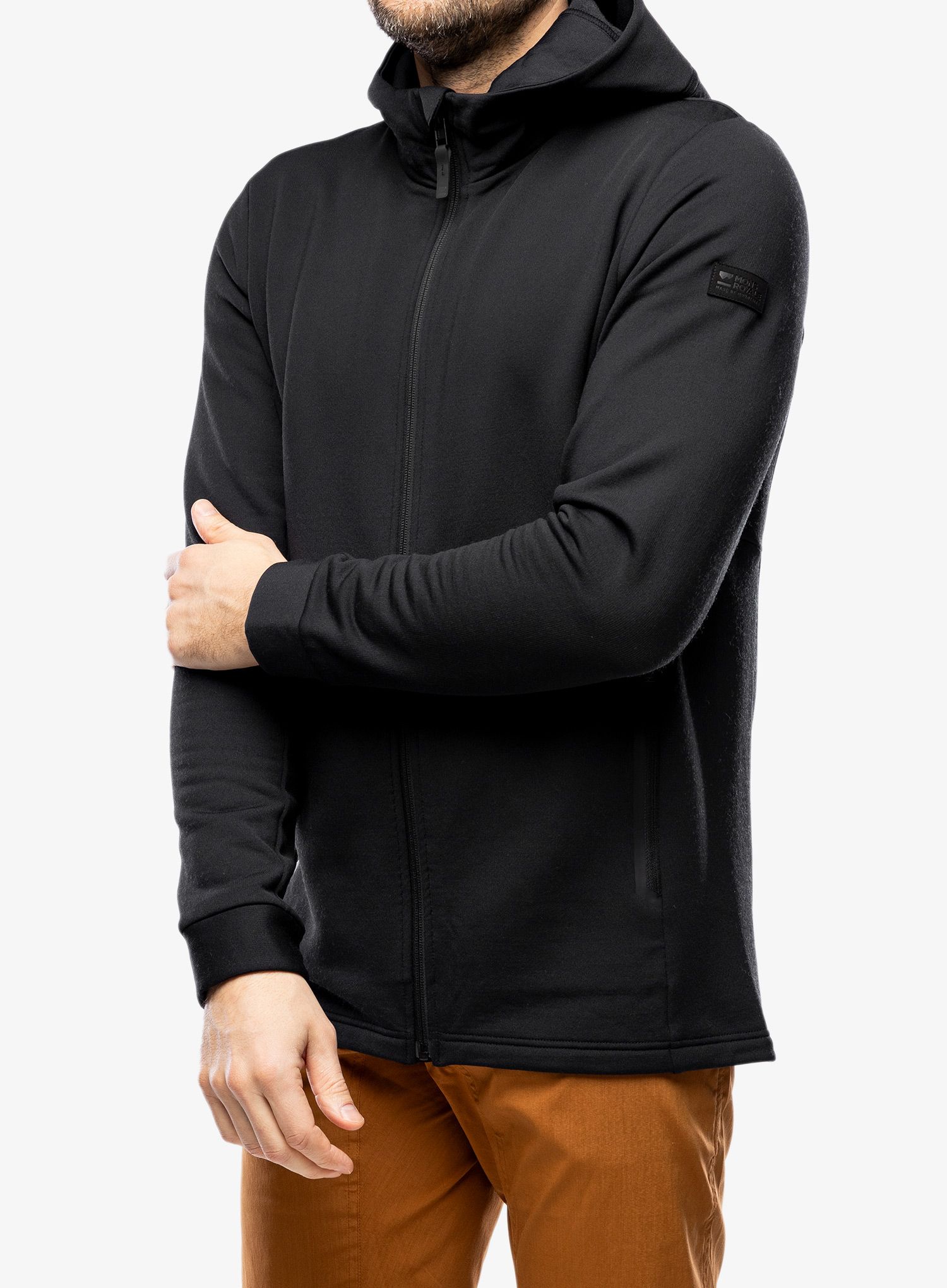 Flis Mons Royale Arcadia Merino Fleece Hoody - black
