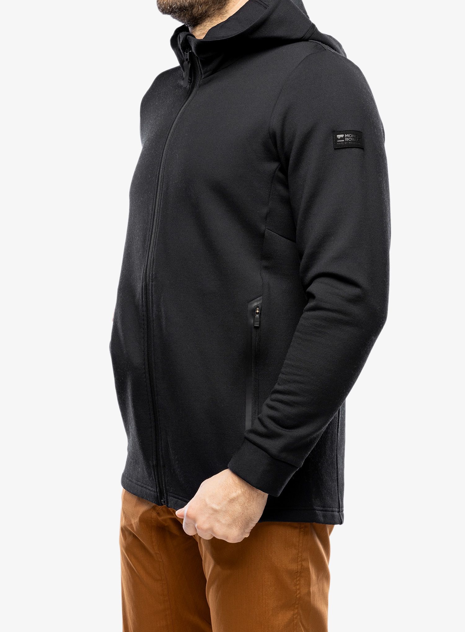 Flis Mons Royale Arcadia Merino Fleece Hoody - black