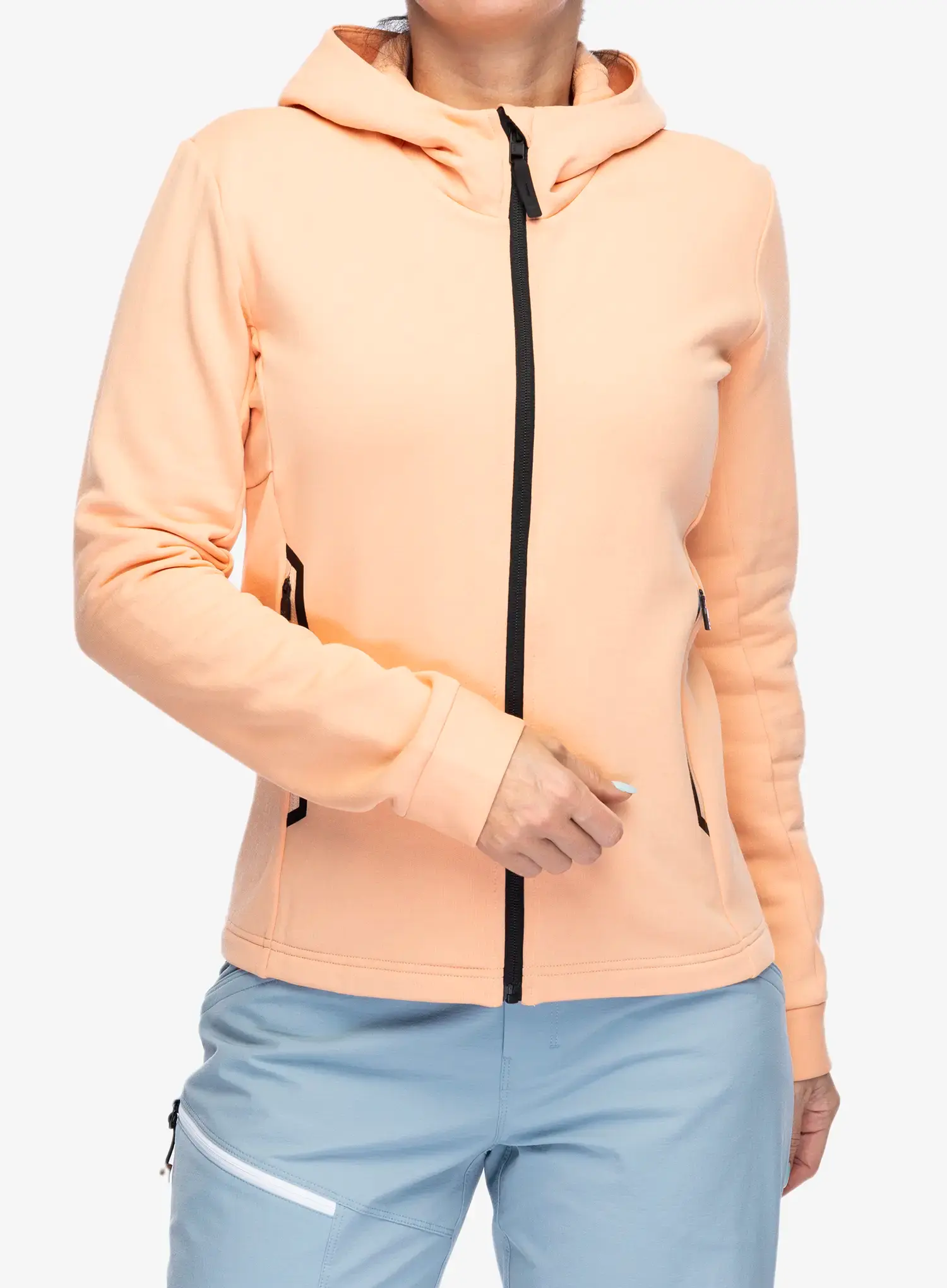 Ženska jopica Mons Royale Arcadia Merino Fleece Hoody - melon