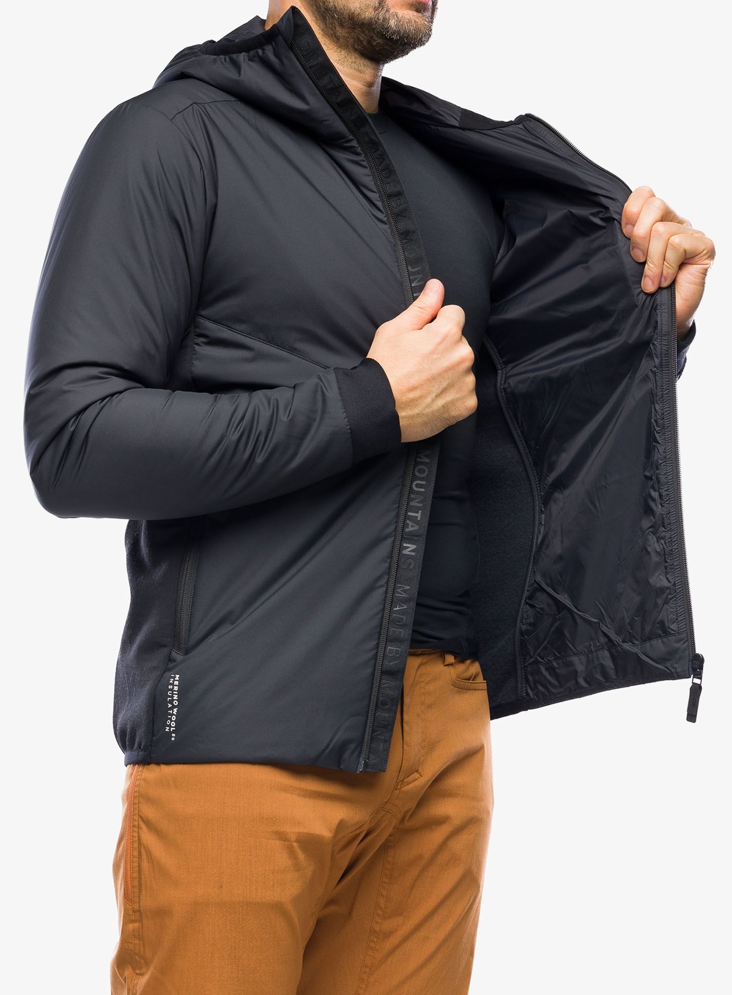 Sintetična jakna Mons Royale Arete Wool Insulation Hood - black