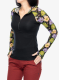 Ženska termo flis jopa Mons Royale Bella Tech Hood - alpine bloom/black