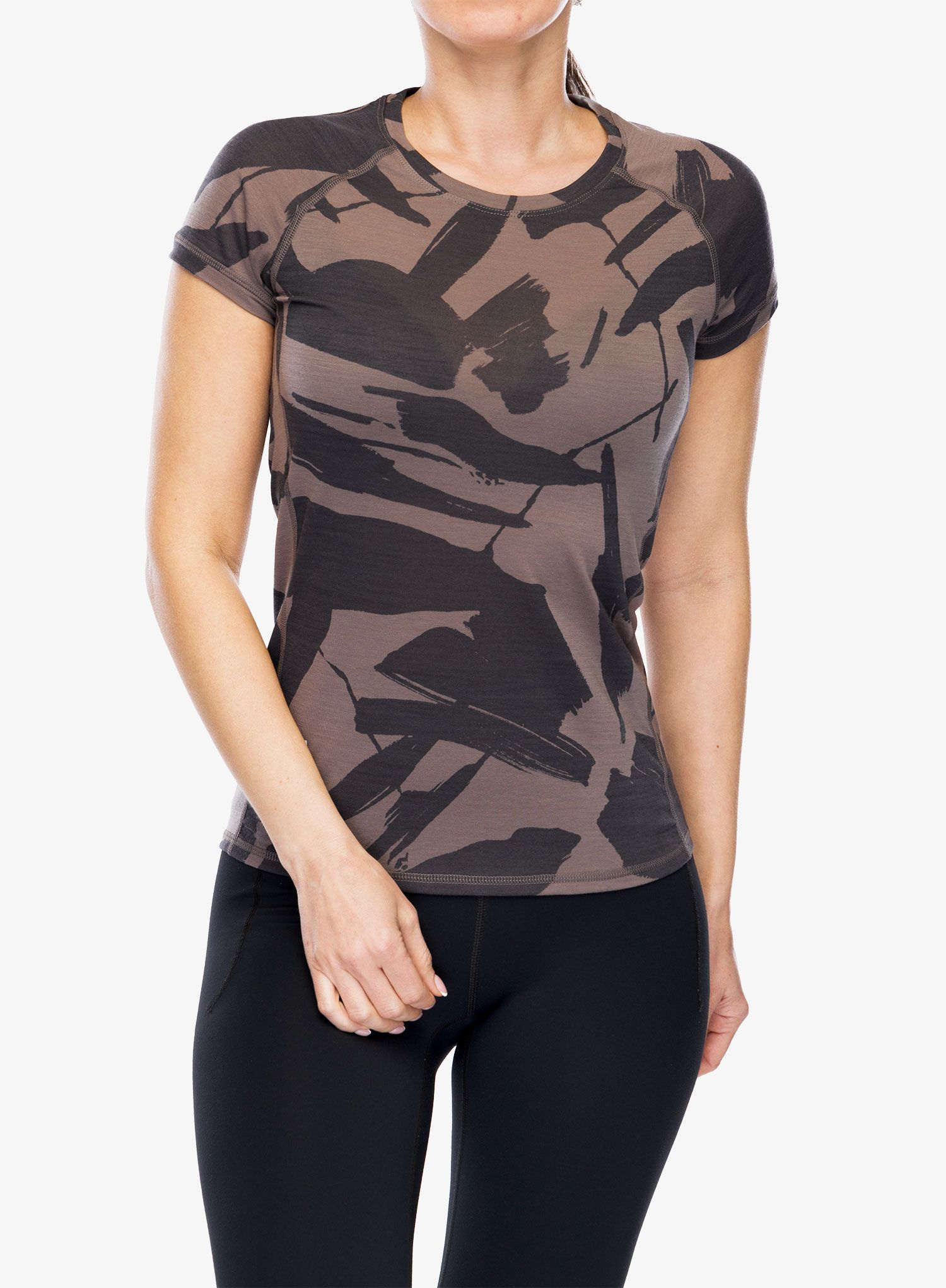 Ženska termo majica Mons Royale Bella Tech Tee - shale/fragments