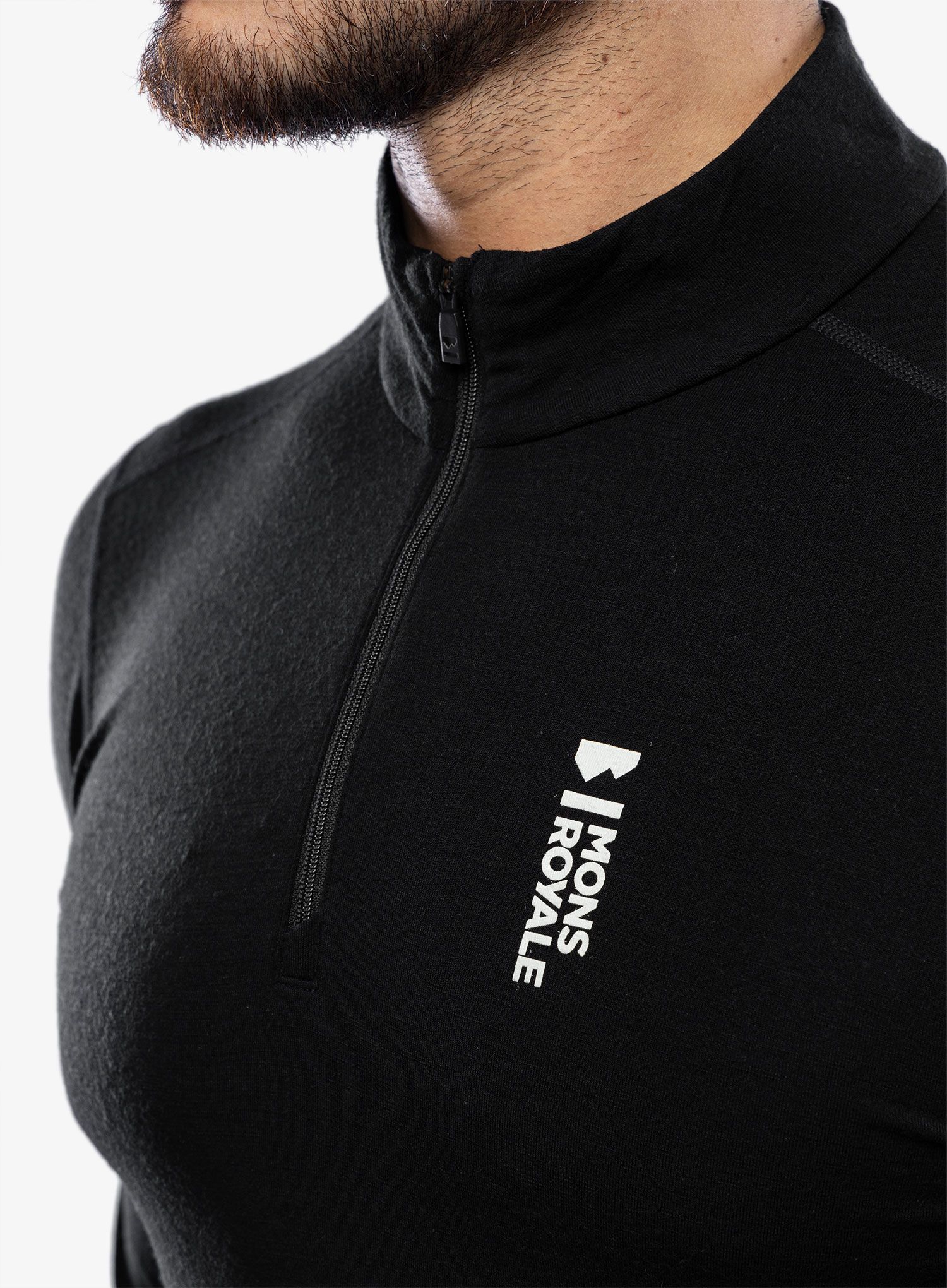 Termo flis jopa Mons Royale Cascade 1/4 Zip - black