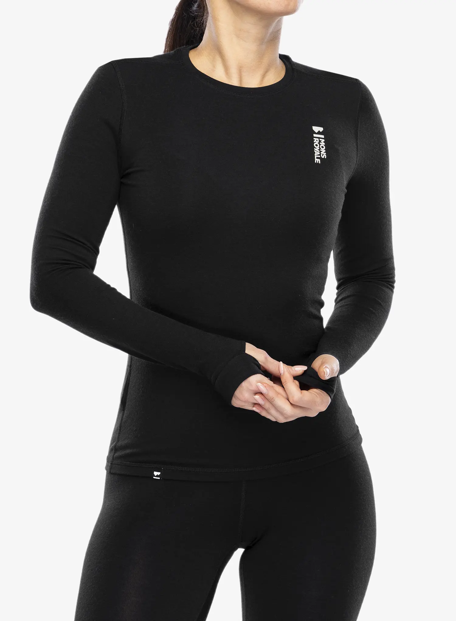 Jopica Mons Royale Cascade Merino Flex 200 LS - black