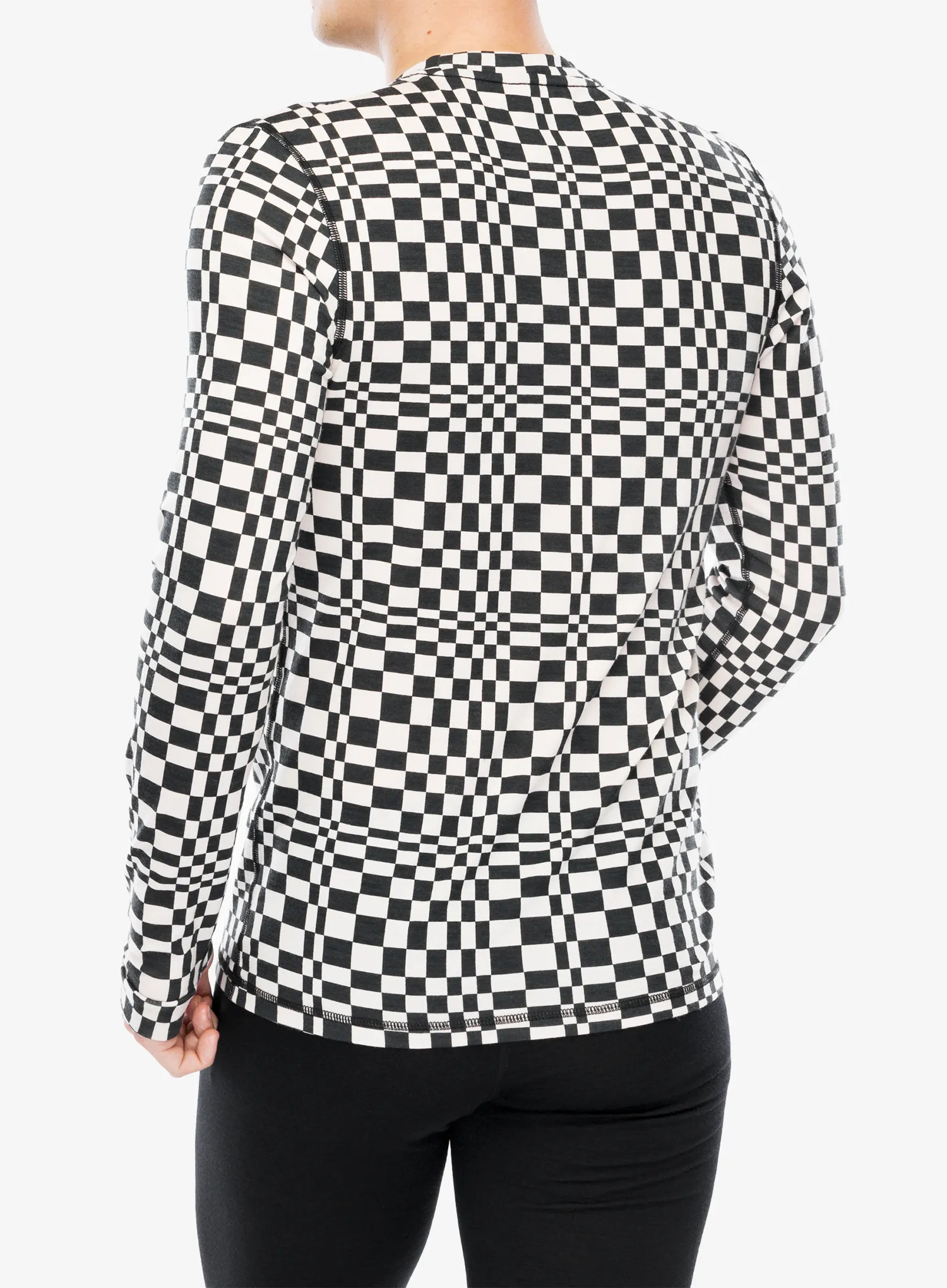Termo flis jopa Mons Royale Cascade Merino Flex 200 LS - checkers
